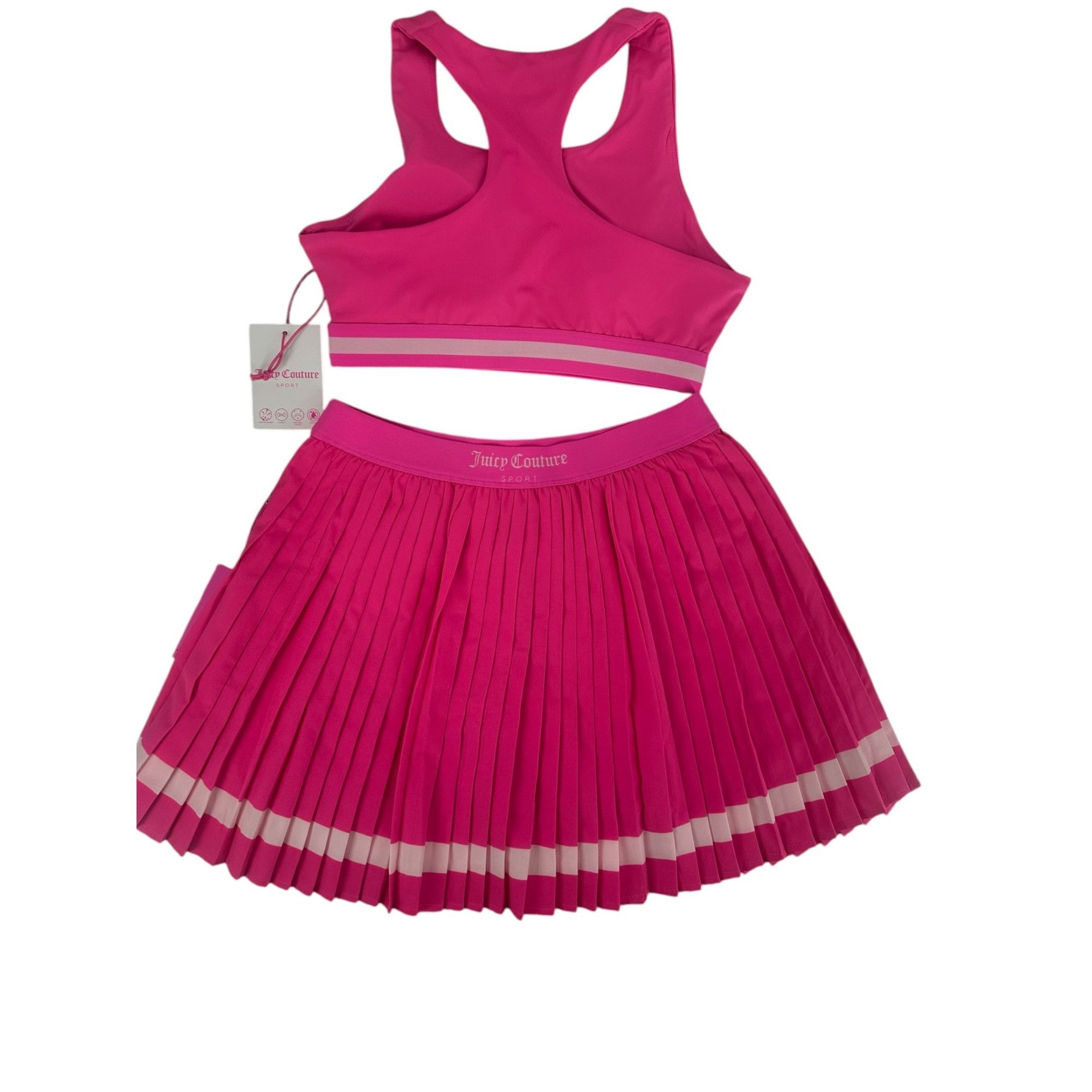 Juicy Couture Juicy Couture Sport Women’s Tennis Set Medium Pink Y2K Pleat Size 22" - 2 Thumbnail