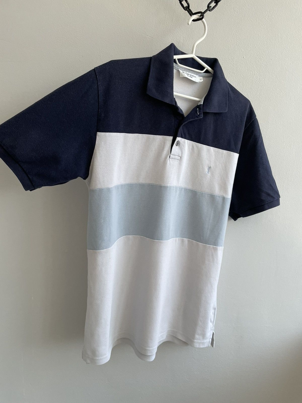 Yves Saint Laurent Yves Saint Laurent YSL Stripped Polo Shirt T Shirt Tee Size US M / EU 48-50 / 2 - 3 Thumbnail