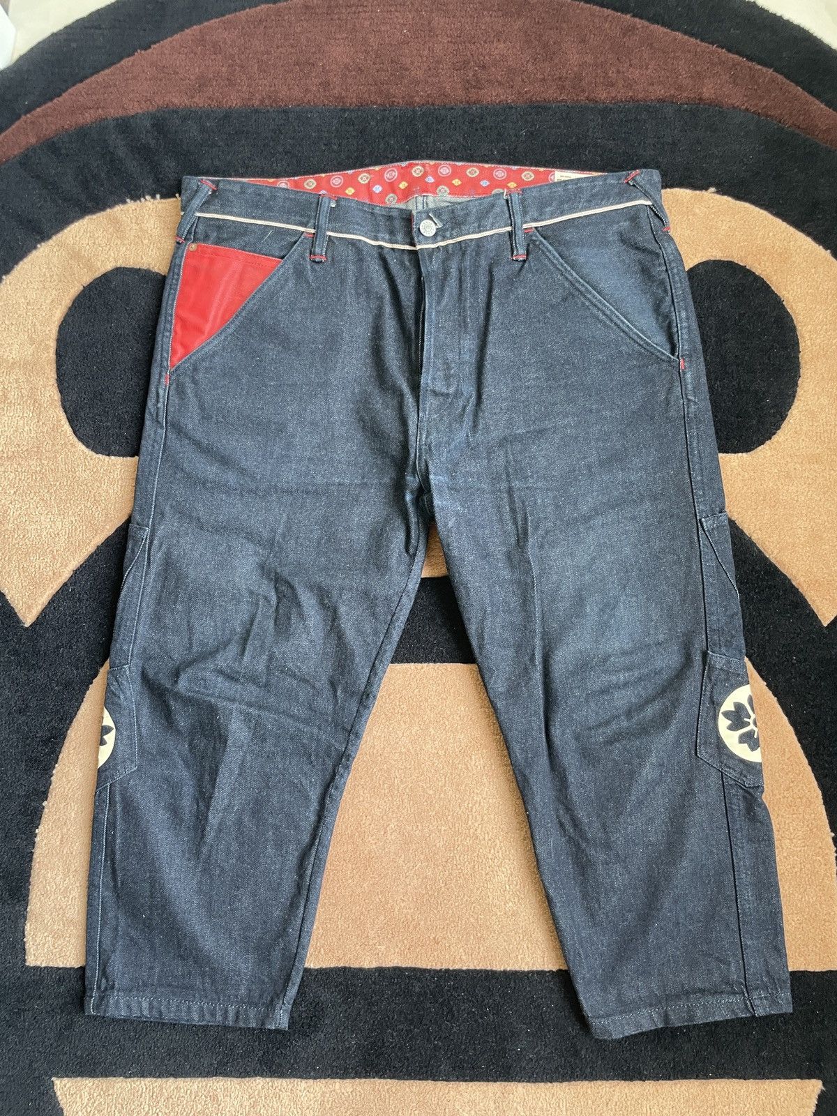 Evisu × Japanese Brand × Vintage evisu multi- pocket style denim jeans size：36 Size US 36 / EU 52 - 2 Thumbnail