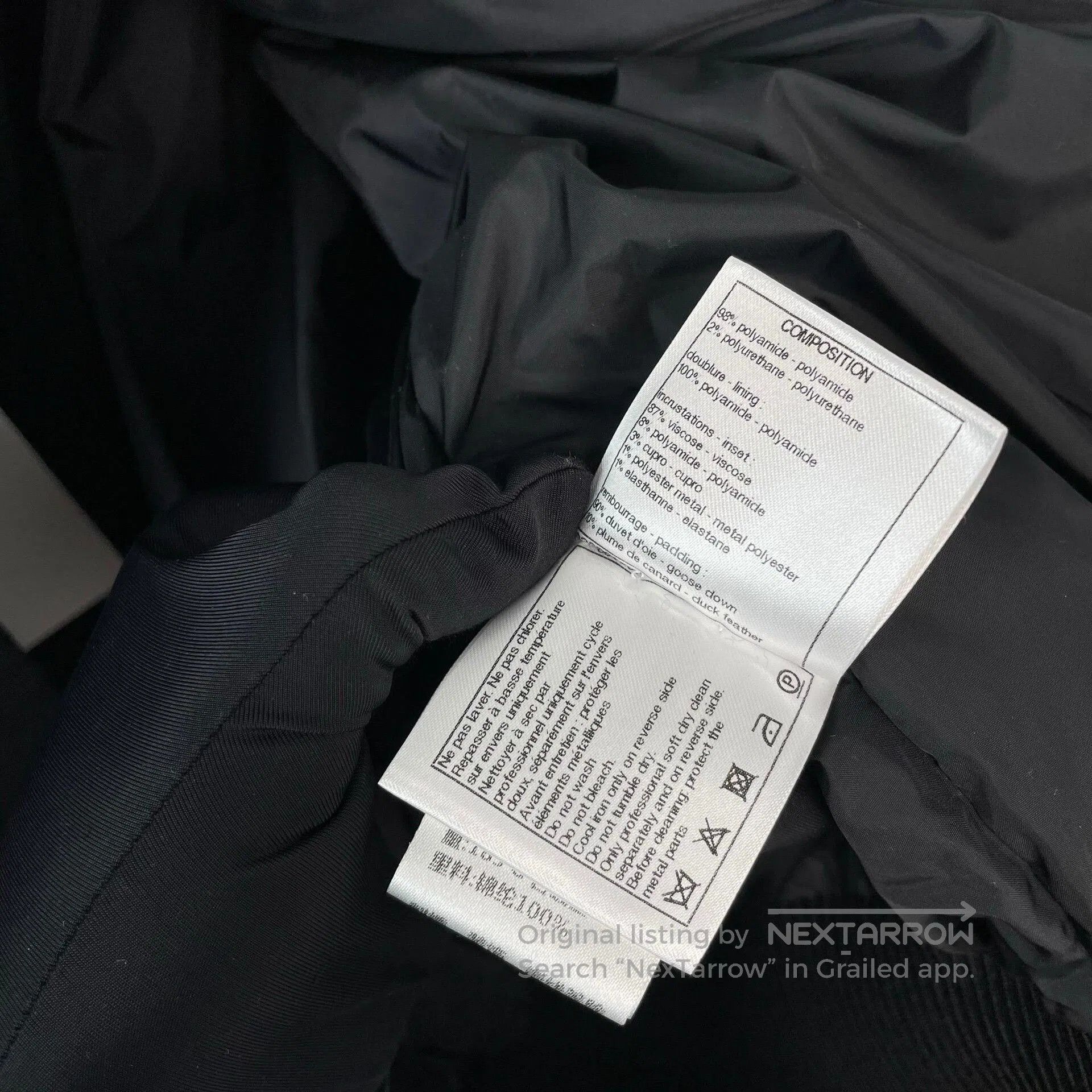Chanel Chanel Black Stand Collar Quilted Down Jacket. Size S / US 4 / IT 40 - 7 Thumbnail