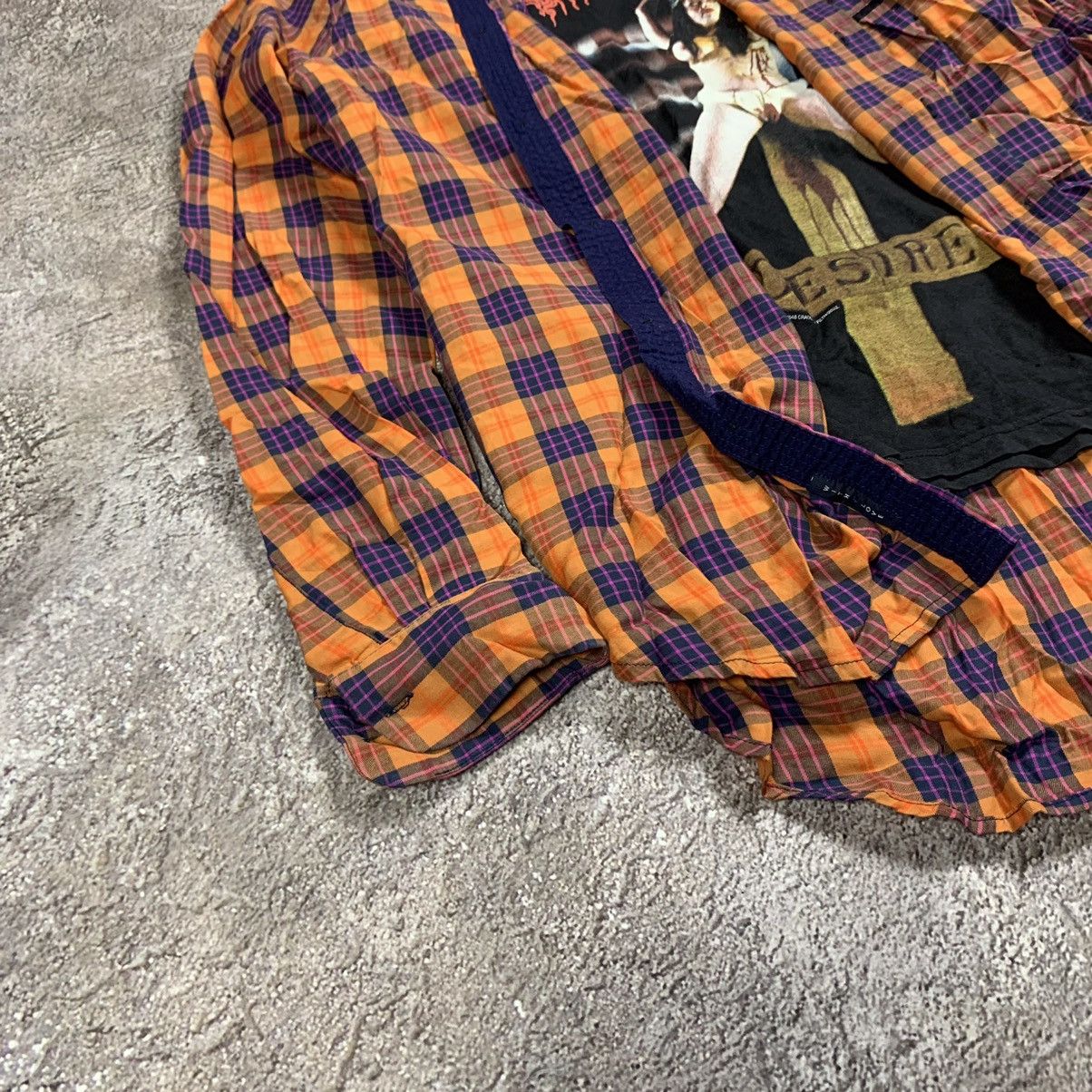 Vintage Vintage 90s Orange Checkered Plaid Shirt Grunge Streetwear L Size US L / EU 52-54 / 3 - 2 Thumbnail