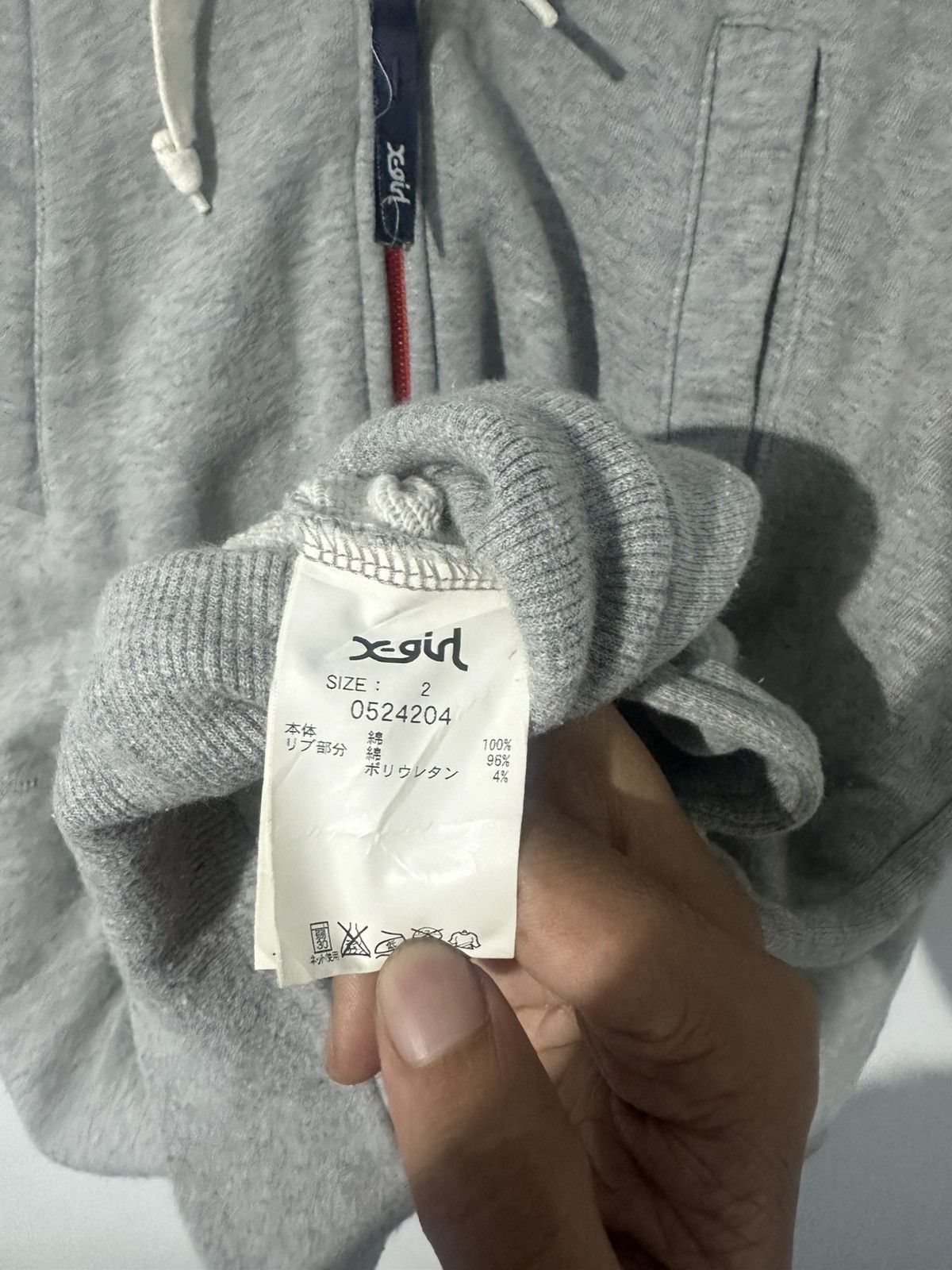 RARE X-GIRL SPELL OUT DOUBLE HOODED