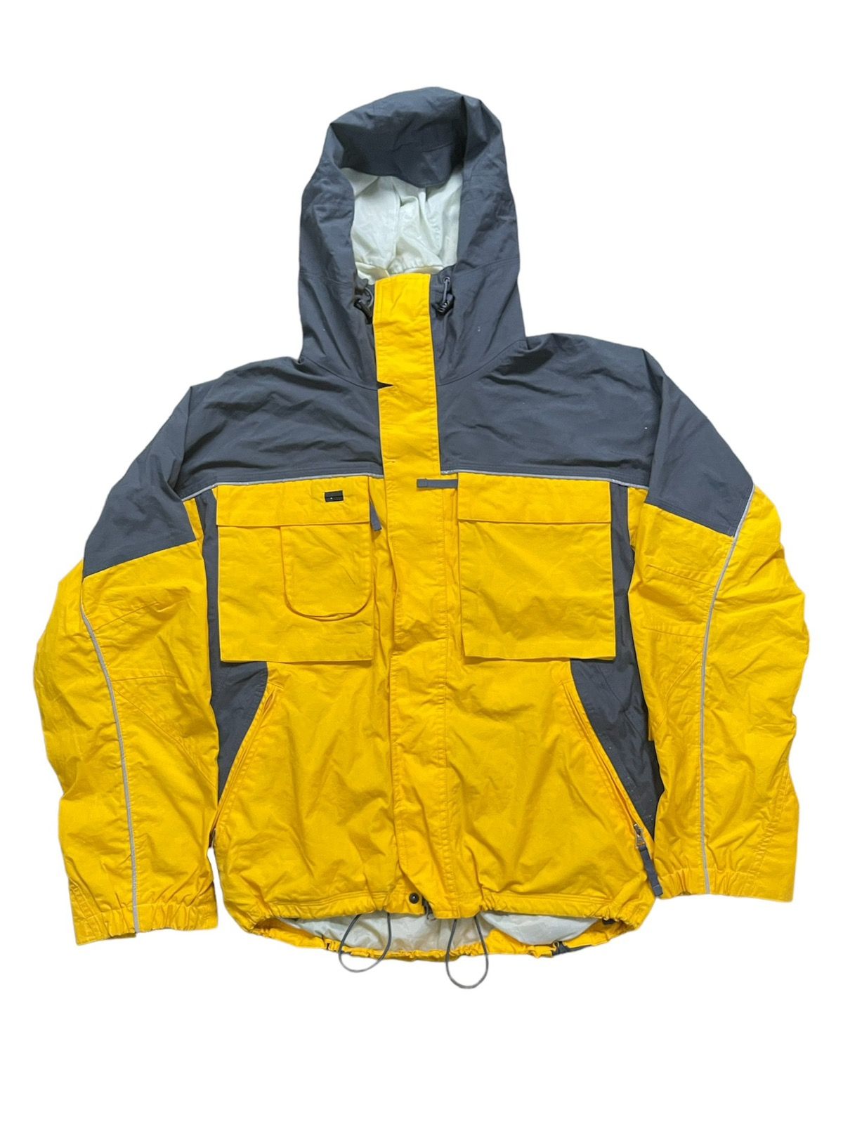 Pre-owned Burton X Vintage Burton Snowboard Tempest Multipocket Hoodie Jacket In Yellow