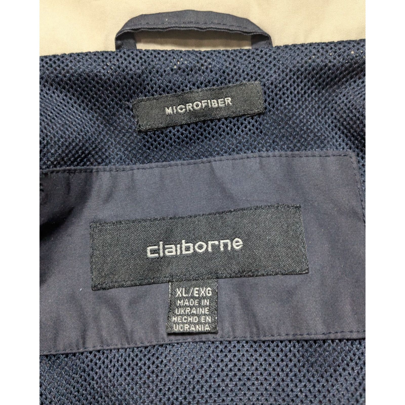 Liz Claiborne Claiborne Microfiber Field Jacket - Men XL Blue Hidden Hood Jacket Size US XL / EU 56 / 4 - 4 Thumbnail