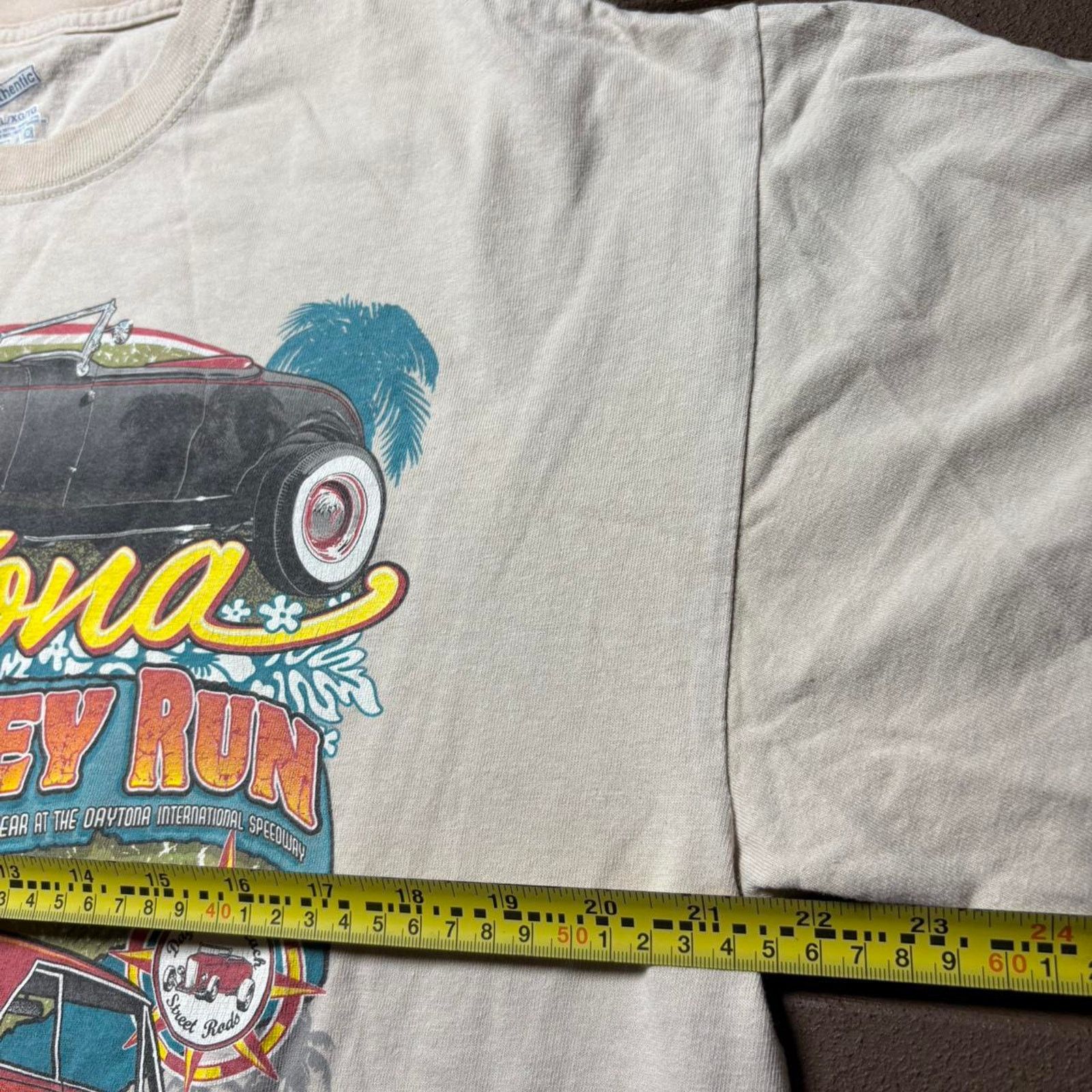 Hanes White 2005 Daytona Turkey Run Car Shirt Size US XL / EU 56 / 4 - 6 Thumbnail