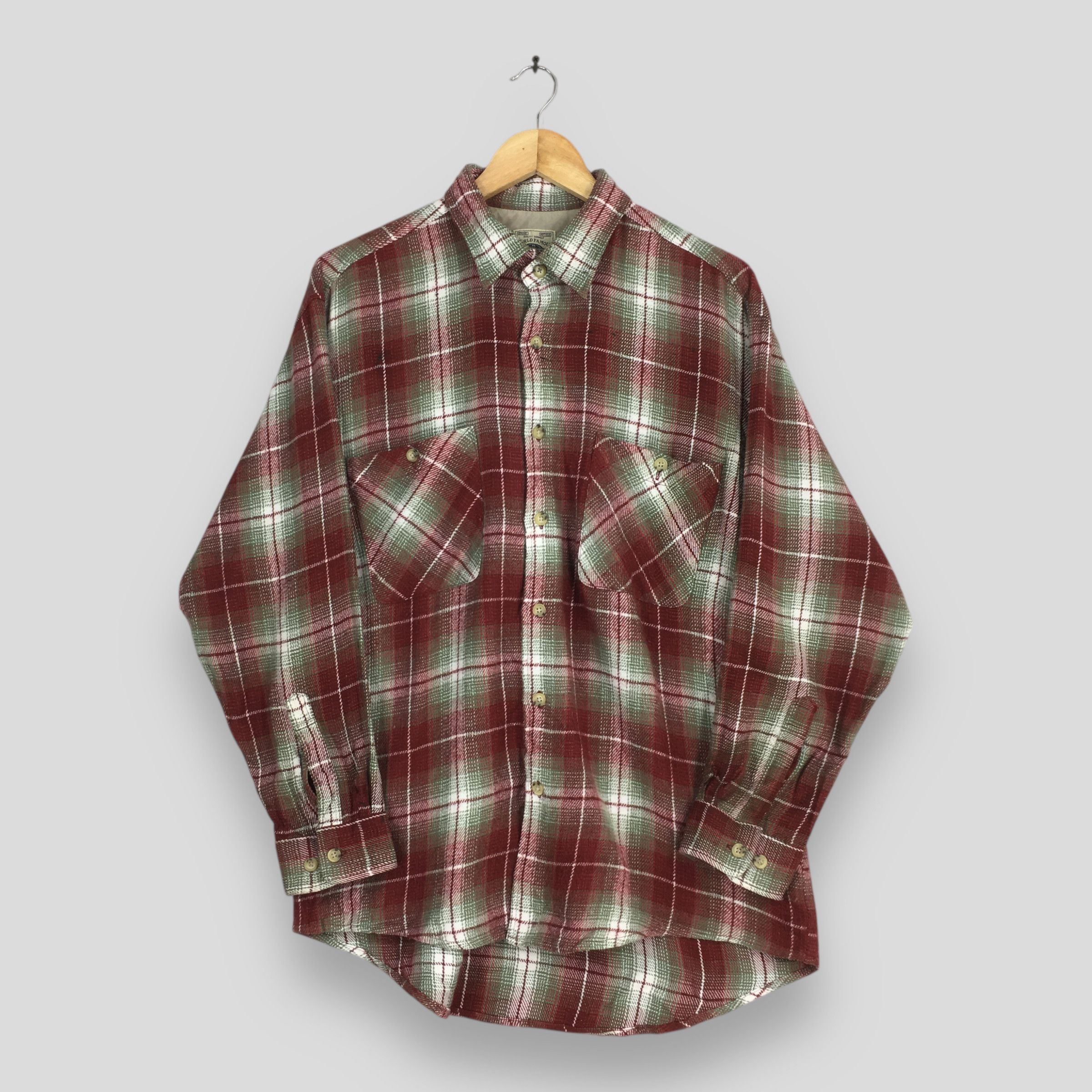 Vintage Vintage 1980s Plaid Shadow Tartan Checkered Flannel Size US L / EU 52-54 / 3 - 1 Thumbnail