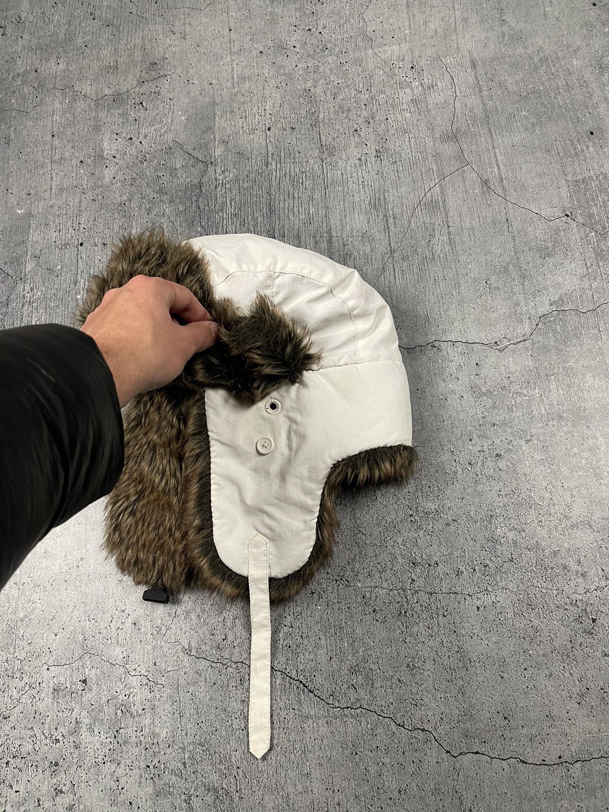 Japanese Brand × Vintage Vintage Crazy Y2k Mohair Fuzzy Hat Ushanka Punk Huge Size ONE SIZE - 4 Thumbnail
