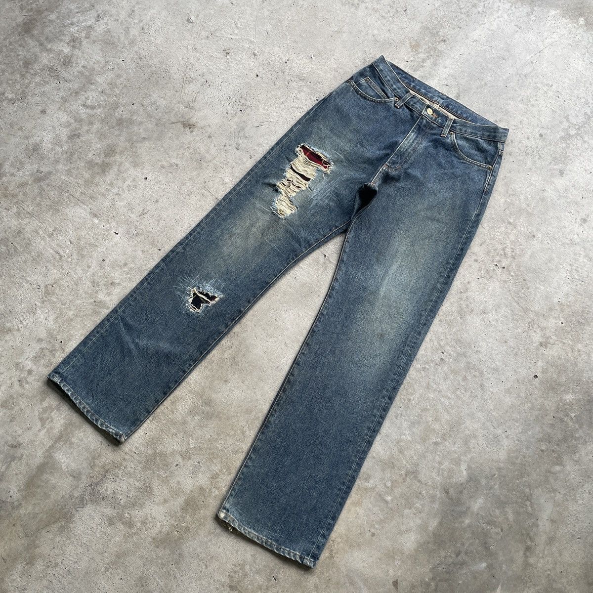 Wrangler Vintage Wrangler Mud Washed Faded Jeans Denim Pants W30 Size US 30 / EU 46 - 2 Thumbnail