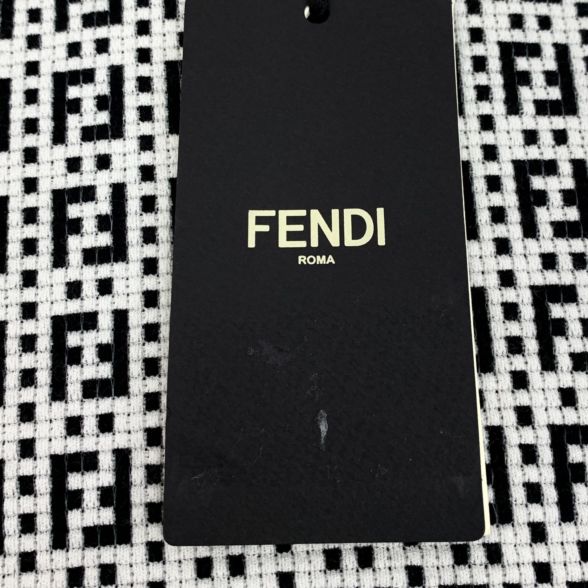 Fendi Fendi Womens Black & White Monogram Knit Short-Sleeve Sweate Size S / US 4 / IT 40 - 3 Thumbnail