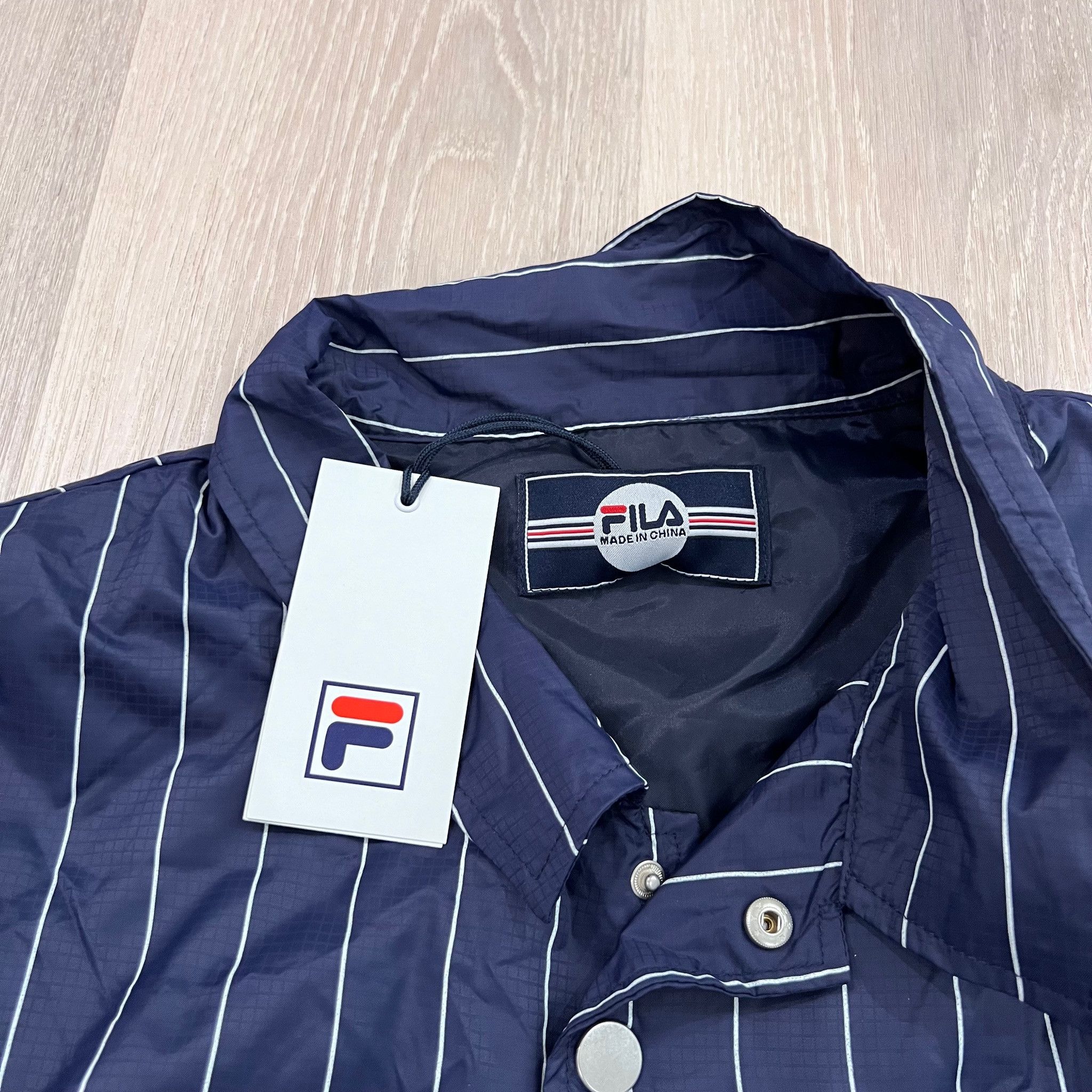 Fila Fila Stripe Logo Coach Jacket Size US L / EU 52-54 / 3 - 5 Thumbnail