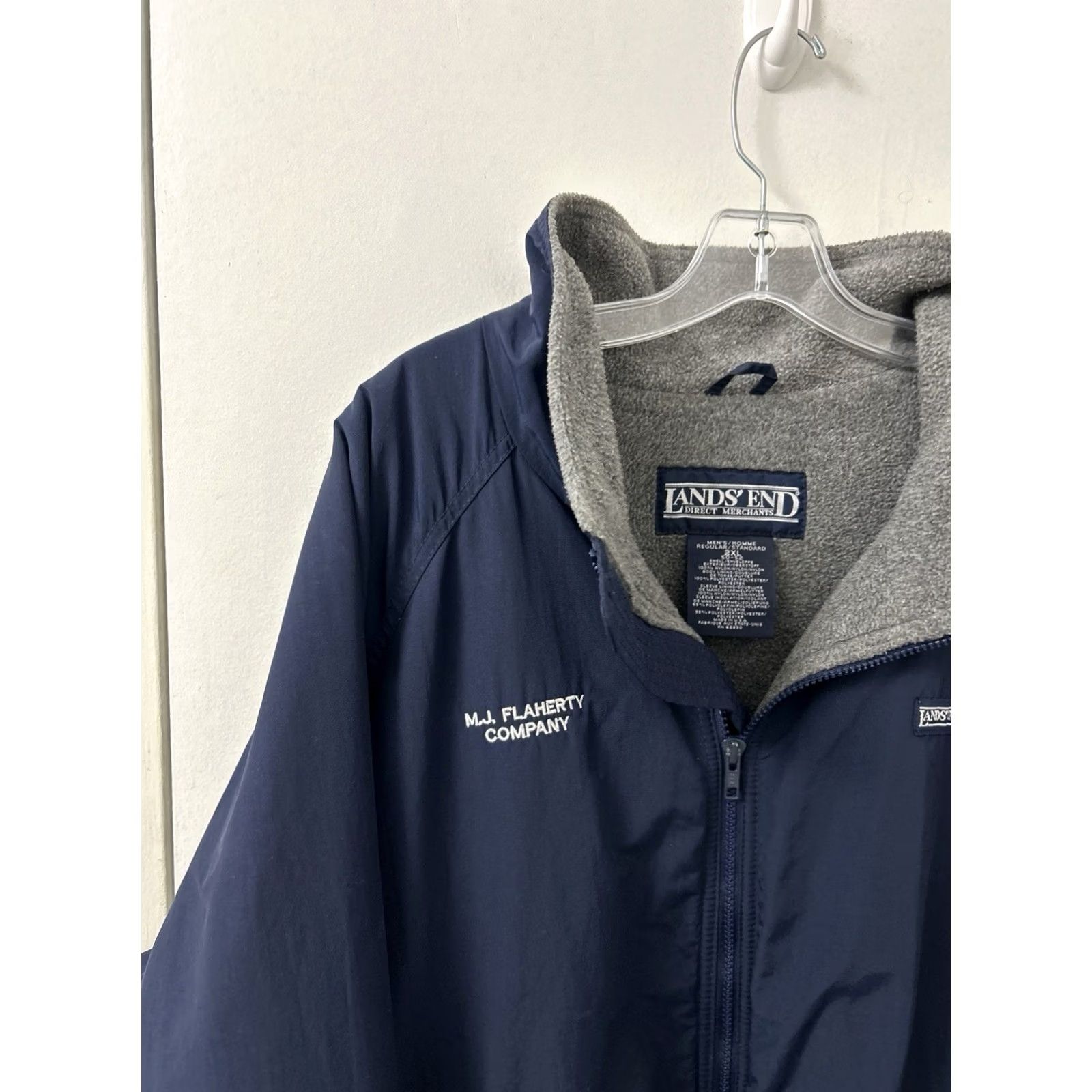 Lands' End VINTAGE Lands' End Squall Jacket Mens 2XL Blue Bomber Lined Zip Pockets Navy USA Made Squall Classic Size US XXL / EU 58 / 5 - 5 Thumbnail
