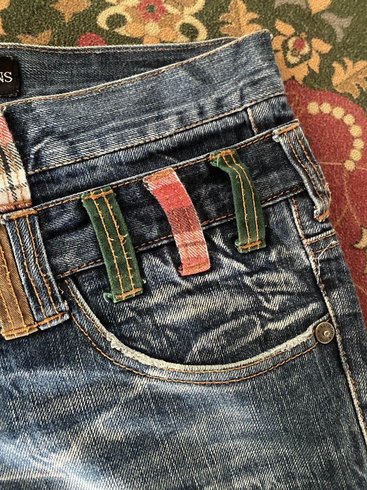 Hysteric Glamour × Japanese Brand × Vintage 🔥RARE🔥Vintage Nylaus Jeans Double Waist Lightning Style Size US 31 - 3 Thumbnail