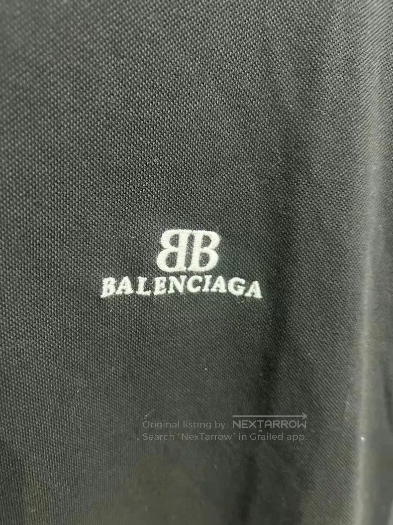 Balenciaga Balenciaga Embroidered Polo Shirt Short Sleeve Black Size US M / EU 48-50 / 2 - 3 Thumbnail