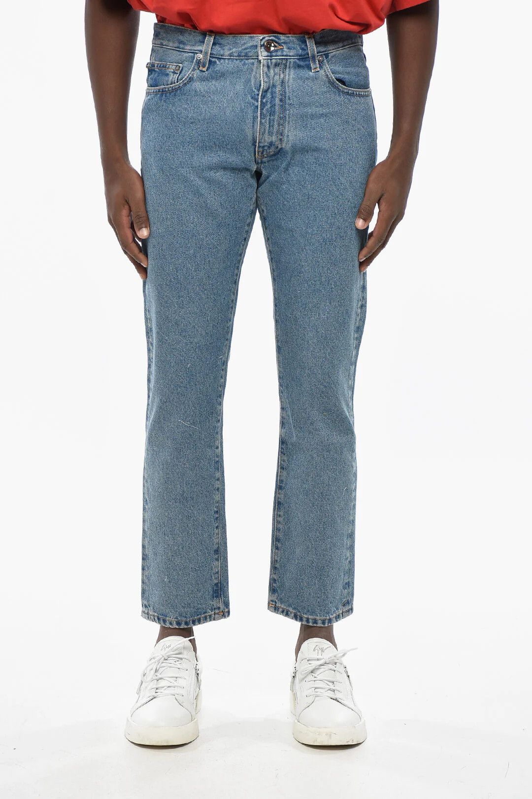 Off-White og1mm0526 Slim Fit Jeans in Light Blue Size US 31 - 1 Thumbnail