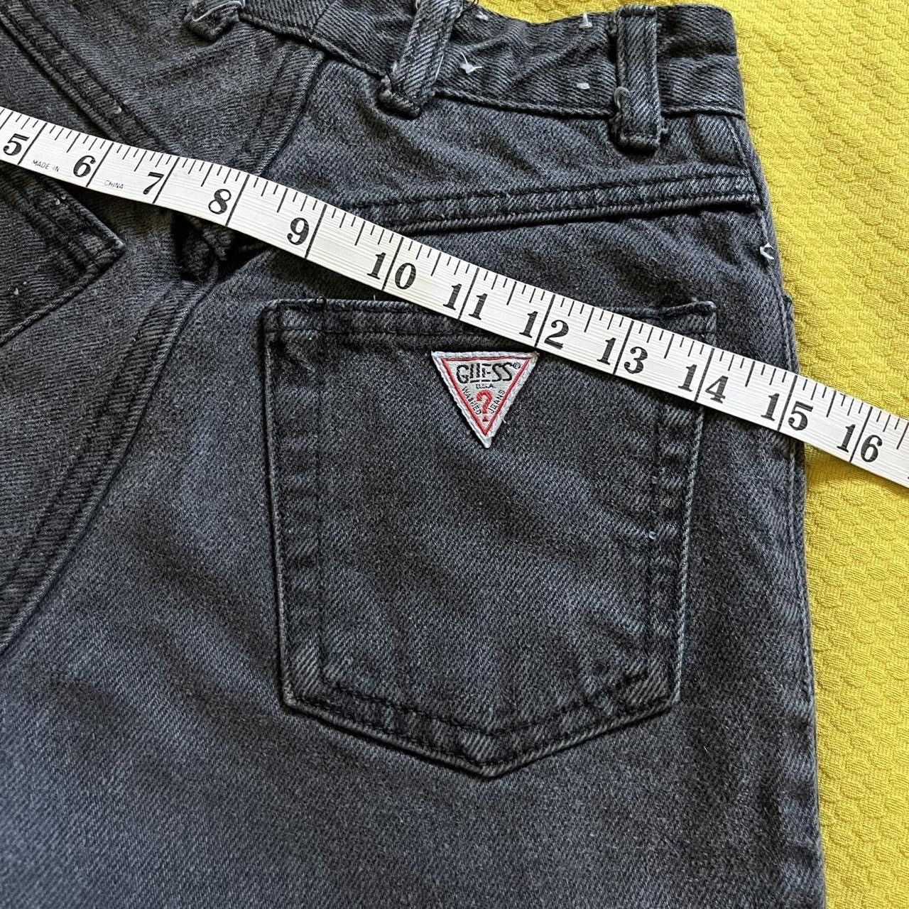 Guess GUESS by MARCIANO • VINTAGE USA MADE BLACK HIGH WAIST SHORTS Size 22" - 3 Thumbnail