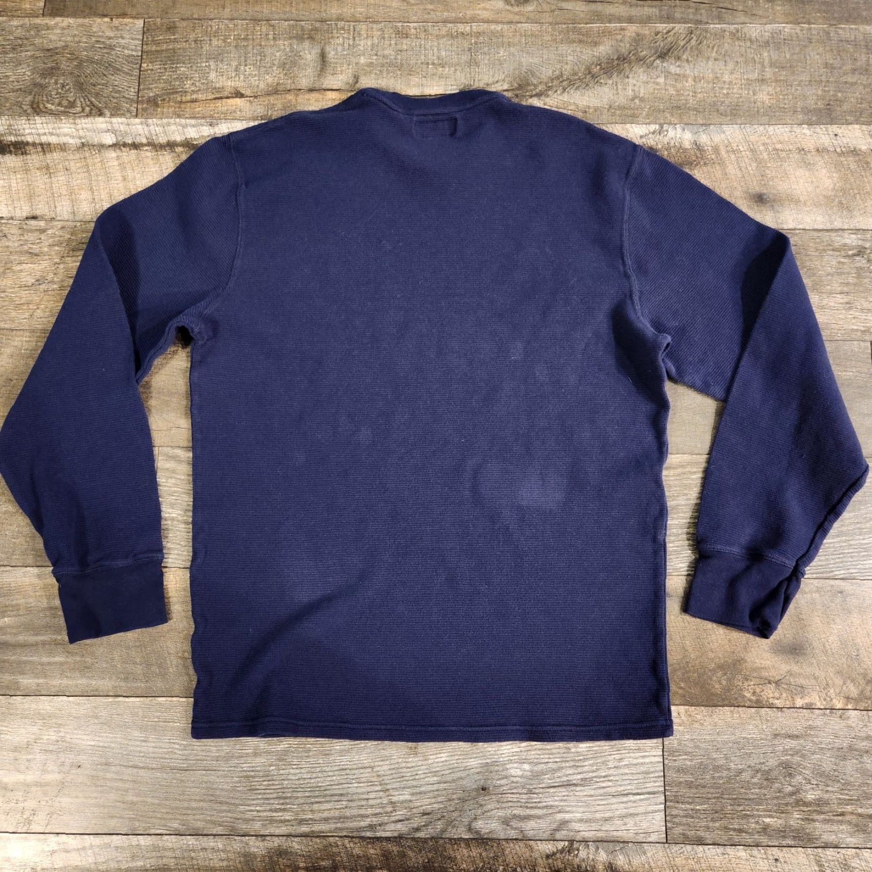 Polo Ralph Lauren Polo Ralph Lauren Waffle Knit Thermal Mens XL Blue Crew Neck Long Sleeve Shirt Size US XL / EU 56 / 4 - 5 Thumbnail