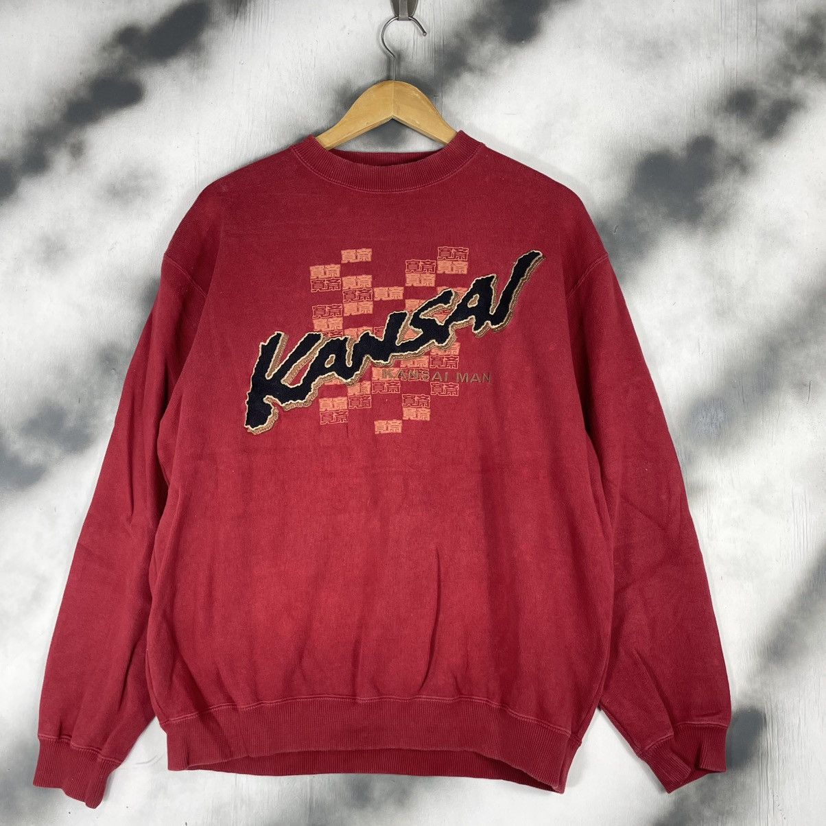 Japanese Brand × Kansai Yamamoto Vintage Kansai Yamamoto Embroided Spellout Sweatshirt Size US L / EU 52-54 / 3 - 1 Thumbnail