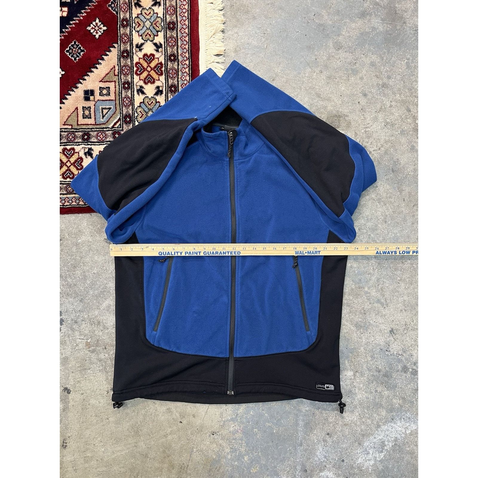 Rei REI Fleece Jacket Men's XL Full Zip Blue Black Canada VTG Size US XL / EU 56 / 4 - 8 Thumbnail