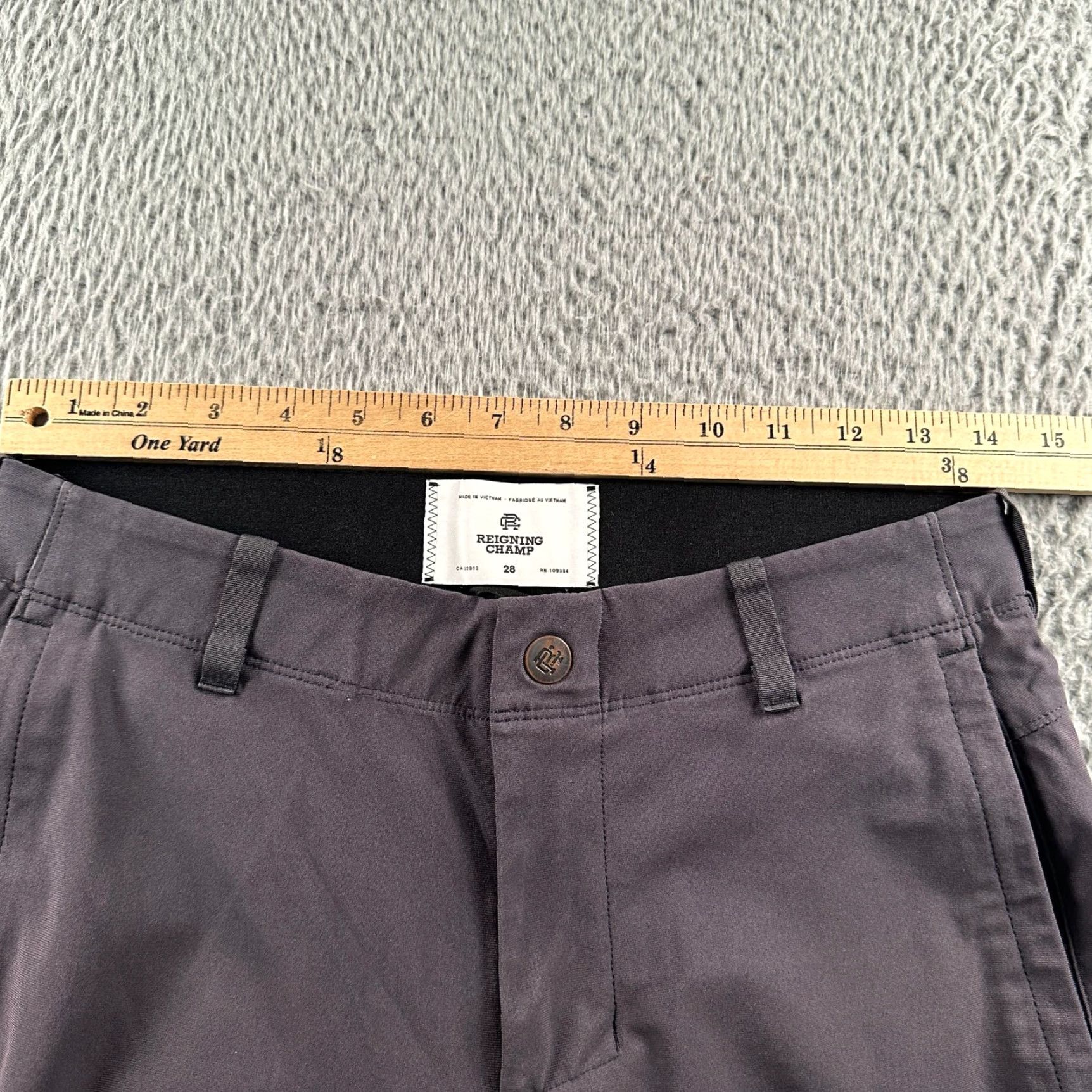 Reigning Champ Reigning Champ Pants Mens 28 Slim Stretch Tapered Chino Purple Casual Full Front Flat Front Branded Button Size US 28 / EU 44 - 5 Thumbnail