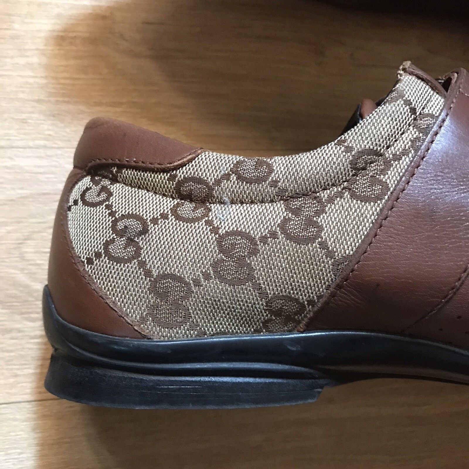 Gucci GUCCI Sneakers Guccissima Leather Low Top CANVA Made Italy Size US 8 / EU 41 - 5 Thumbnail
