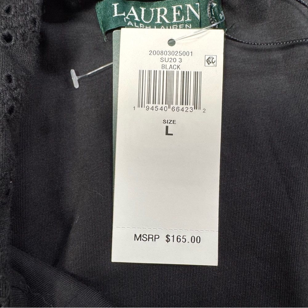 Ralph Lauren NWT New $165 Ralph Lauren Eyelet Criss Cross Cotton Black D Size L / US 10 / IT 46 - 8 Thumbnail