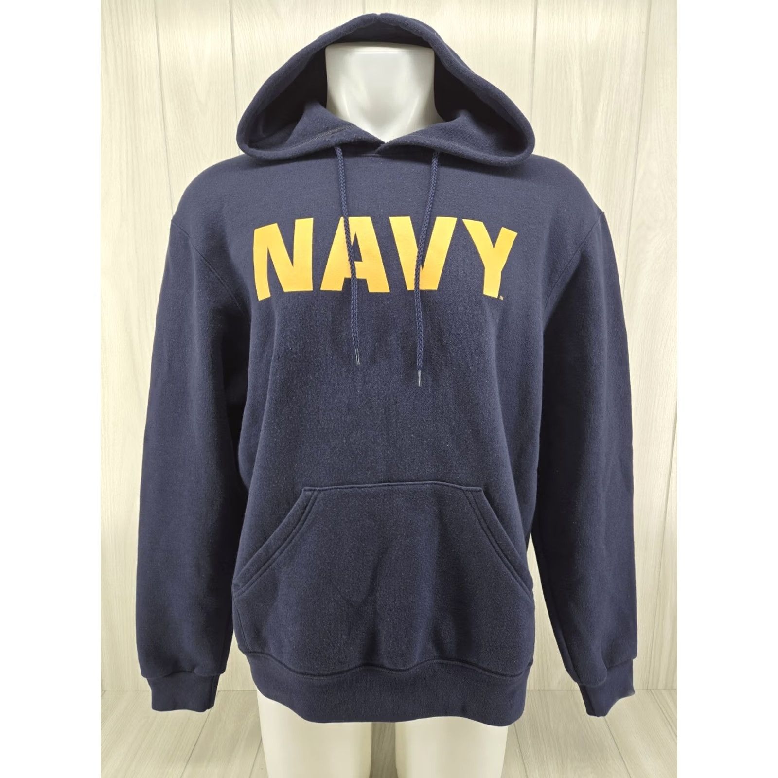 Soffe VINTAGE Soffe United States Navy Hoodie Men L NAVY BLUE Pullover Hooded Pockets Graphic Print Regular Fit Long Sleeve Cotton Polyester Size US L / EU 52-54 / 3 - 2 Thumbnail