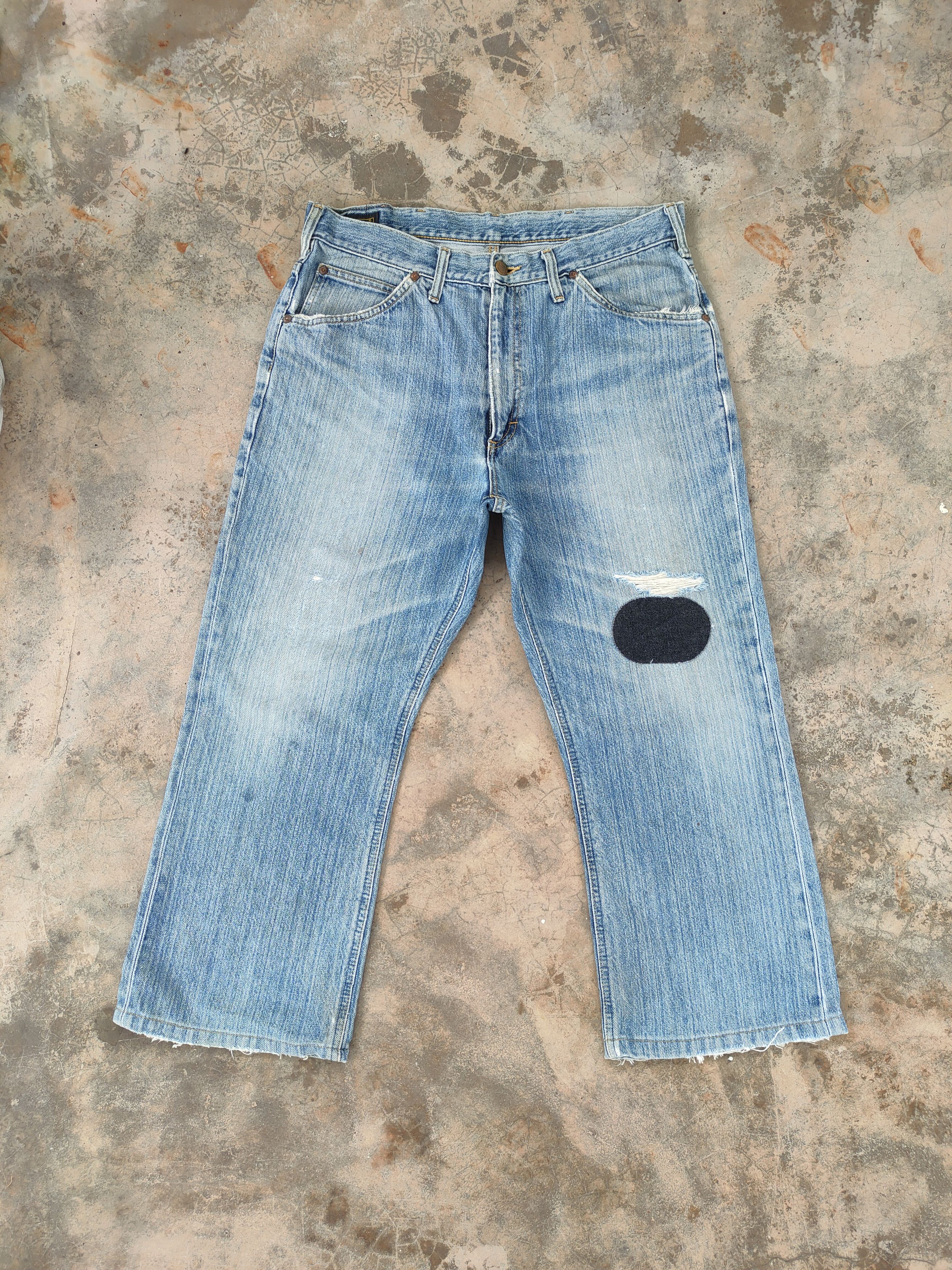 Edwin × Jean × Lee VINTAGE LEE EDWIN FADED RIPPED JEANS DENIM PANTS Size US 34 / EU 50 - 1 Thumbnail