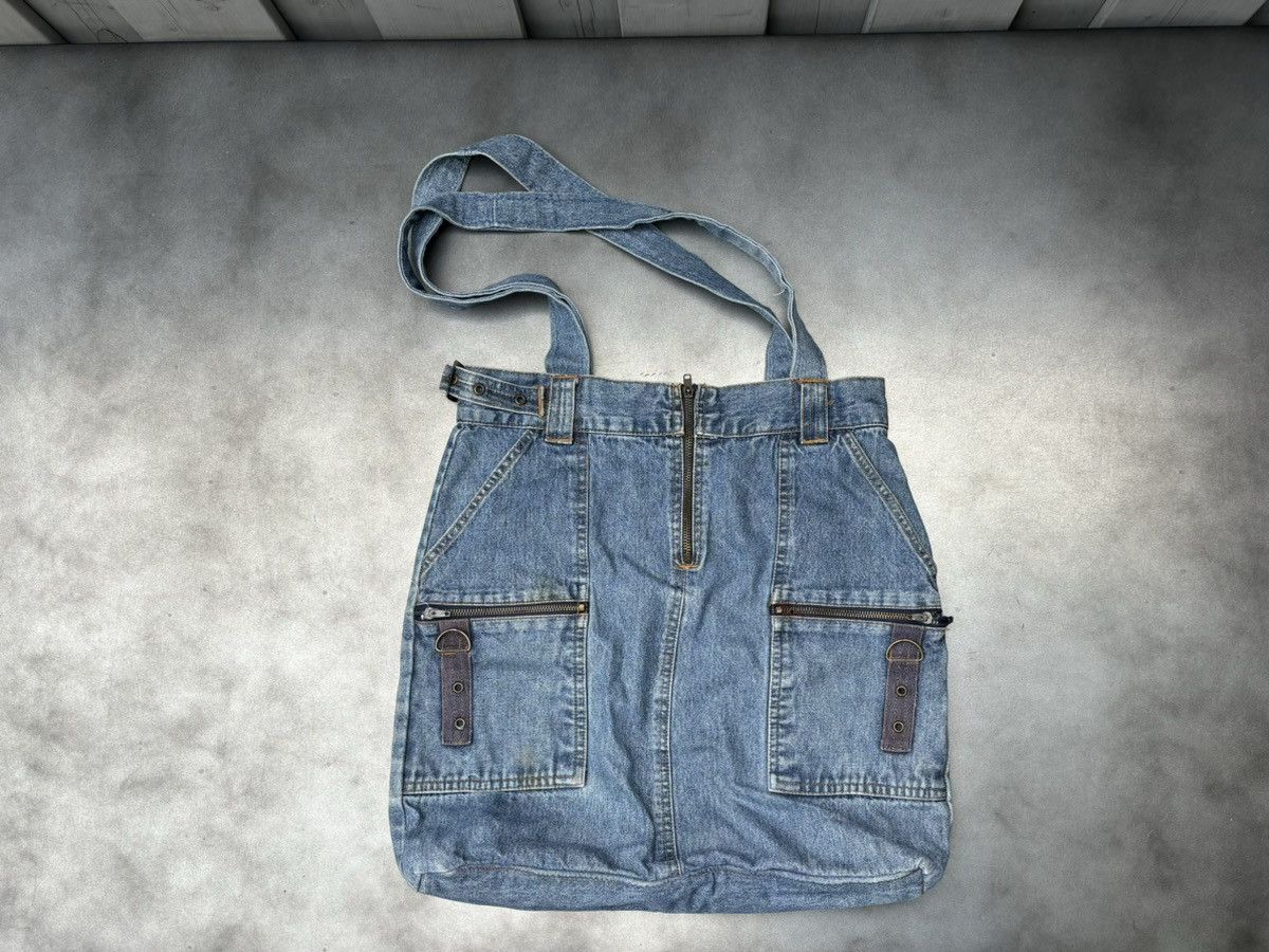 Levi's Vintage Denim Tote Bag Jote Jurse 90s Y2K Jean Sack Rework Size ONE SIZE - 11 Thumbnail