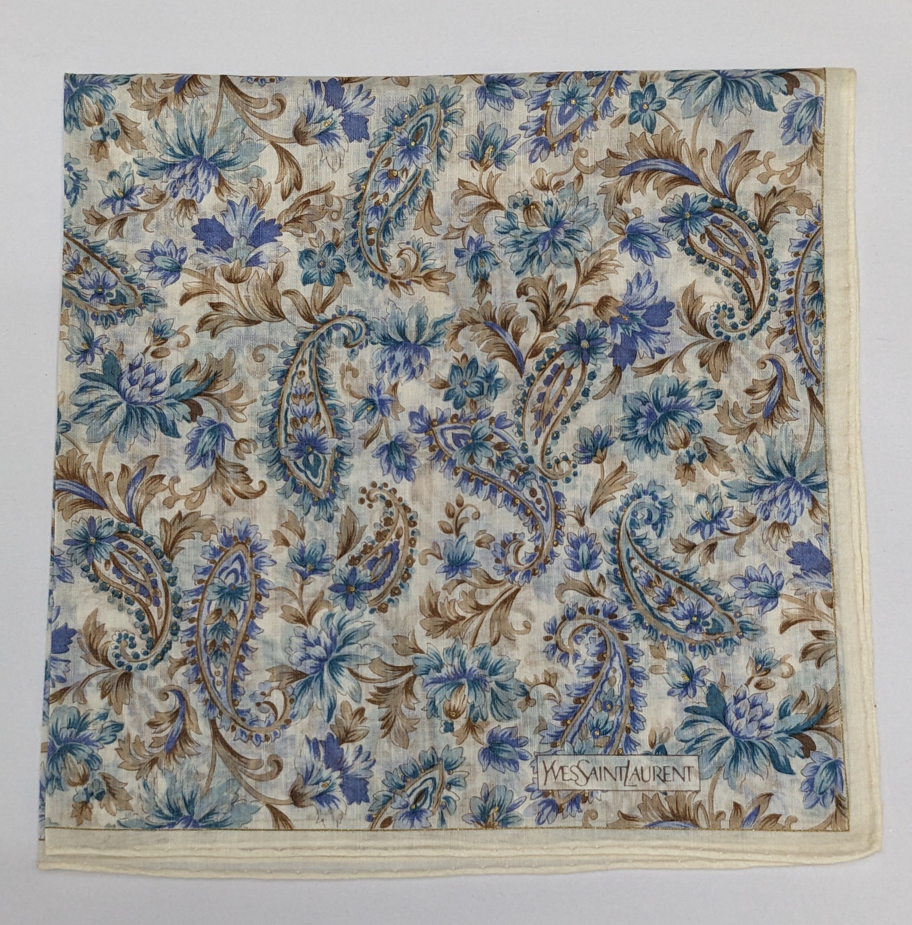 Yves Saint Laurent Yves Saint Laurent Paisley Floral Handkerchief Size ONE SIZE - 1 Thumbnail