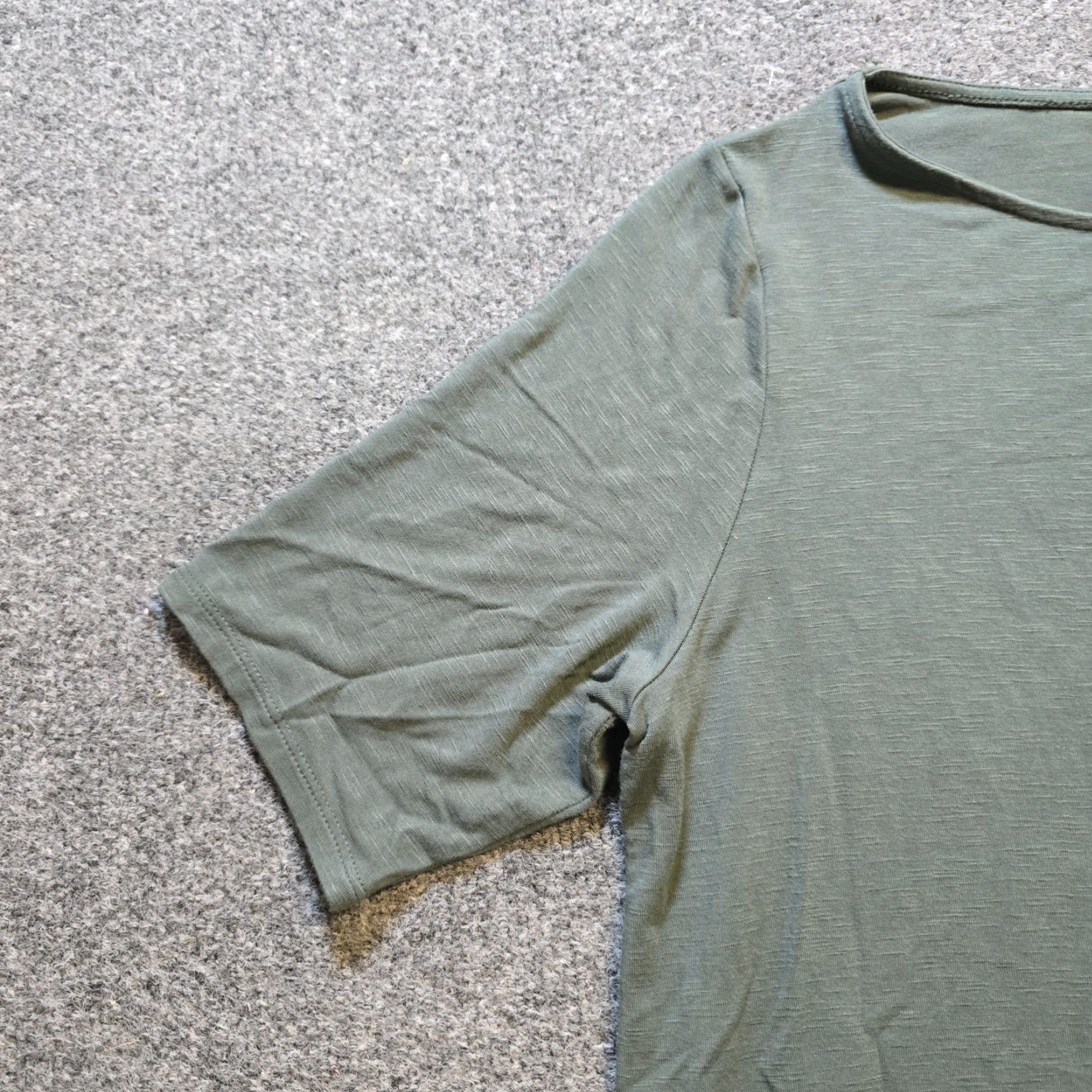 J. Jill J Jill Dress Womens Medium Green Sheath Short Sleeve Stretchy Basic Casual Size 32" / US 10 / IT 46 - 3 Thumbnail