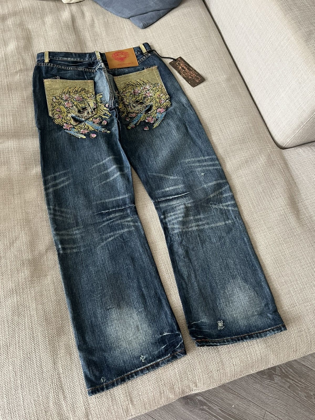Ed Hardy Vintage 💥 Ed Hardy Jeans by Christian Audigier Pants Size US 32 / EU 48 - 4 Thumbnail