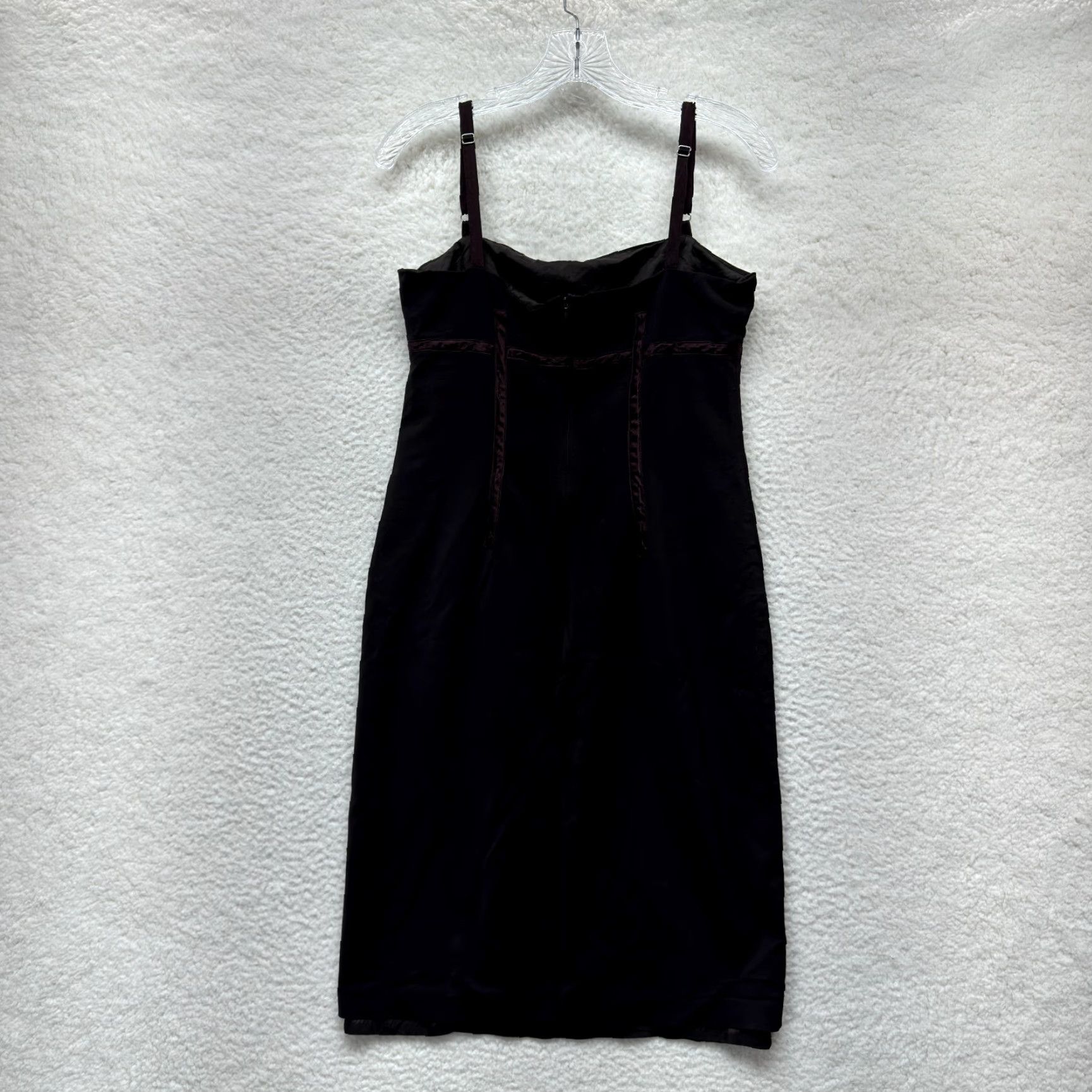 Vintage VINTAGE 90s Y2K Barami Midi Sheath Dress 8 Medium Brown Cocktail Fairy Goth Whimsigoth Womens Size M / US 6-8 / IT 42-44 - 3 Thumbnail