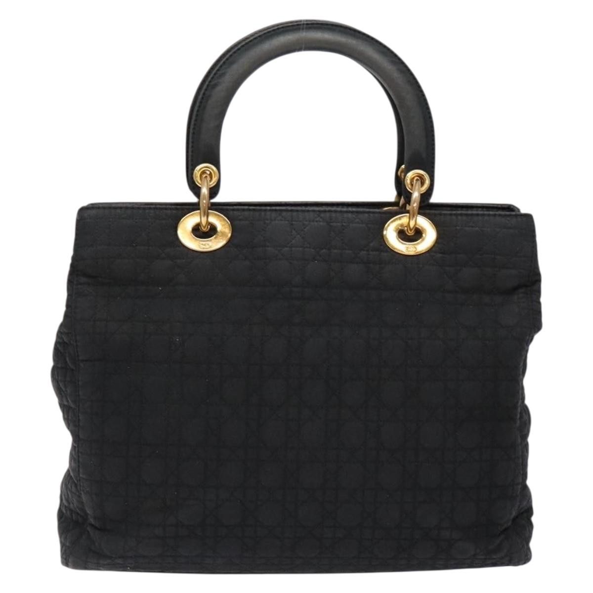Dior DIOR Canage Hand Bag Nylon Black Gold Size ONE SIZE - 3 Thumbnail