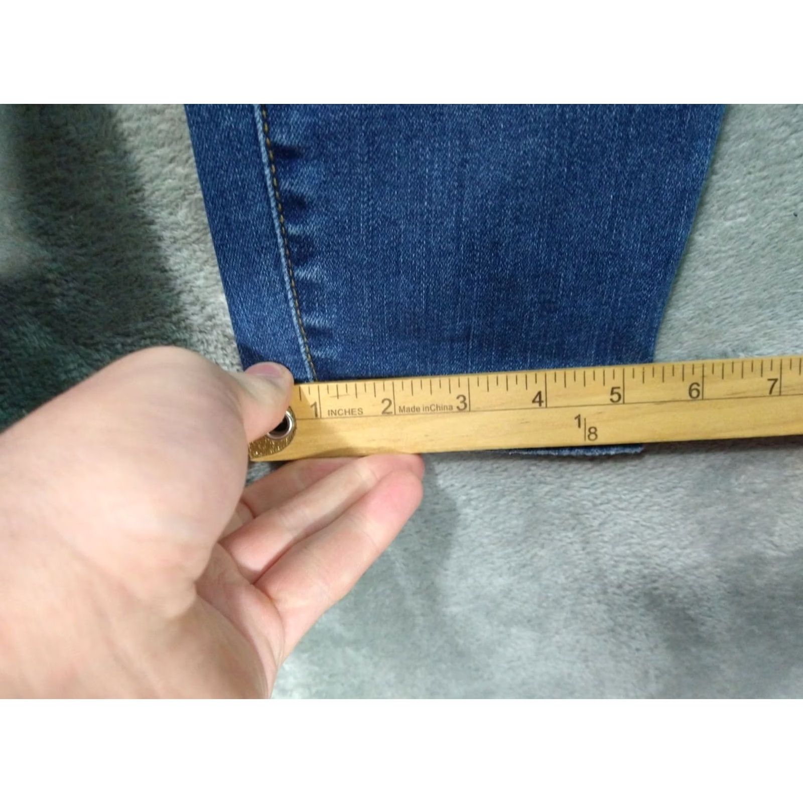 Denime Judy Blue Jeans Womens 7/28 Denim Relaxed Fit Distressed Stretch Mid Rise Jeans Size 28" / US 6 / IT 42 - 6 Thumbnail