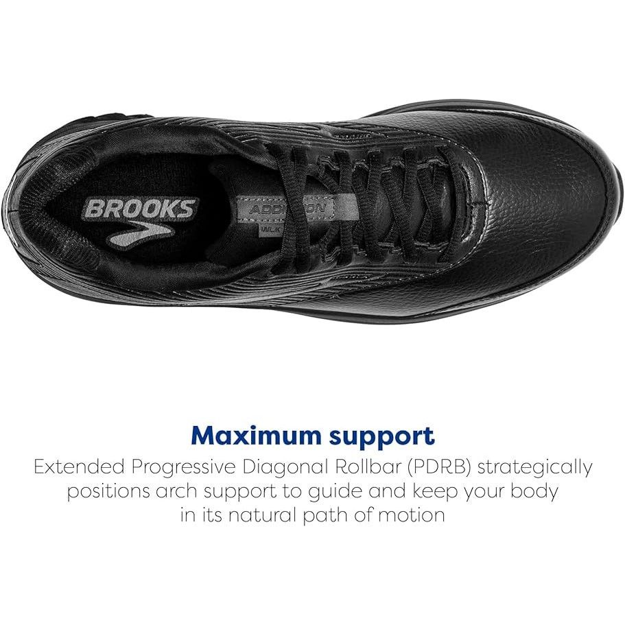 Brooks Brooks Mens Size 9.5W Wide Black Addiction Walker 2 Shoes Size US 9.5 / EU 42-43 - 4 Thumbnail