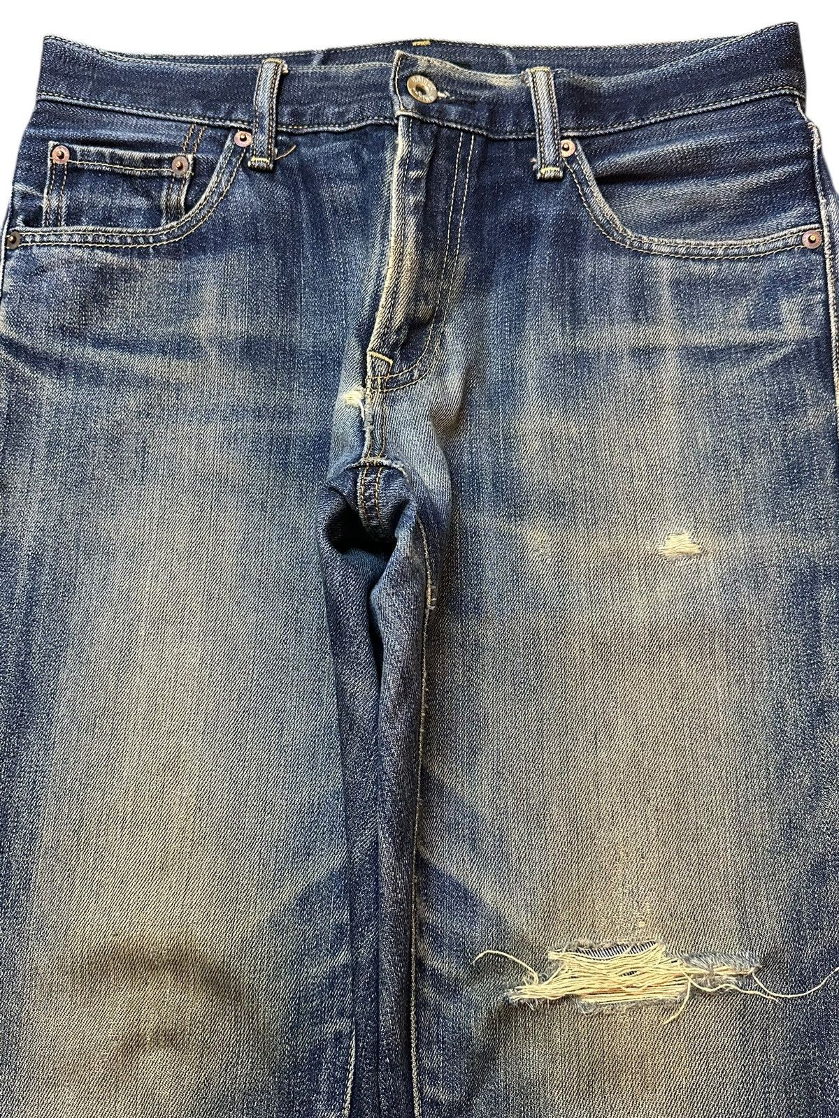 Uniqlo Vintage Japanese Uniqlo Mud Wash Faded Distress Style Jeans Size US 31 - 3 Thumbnail