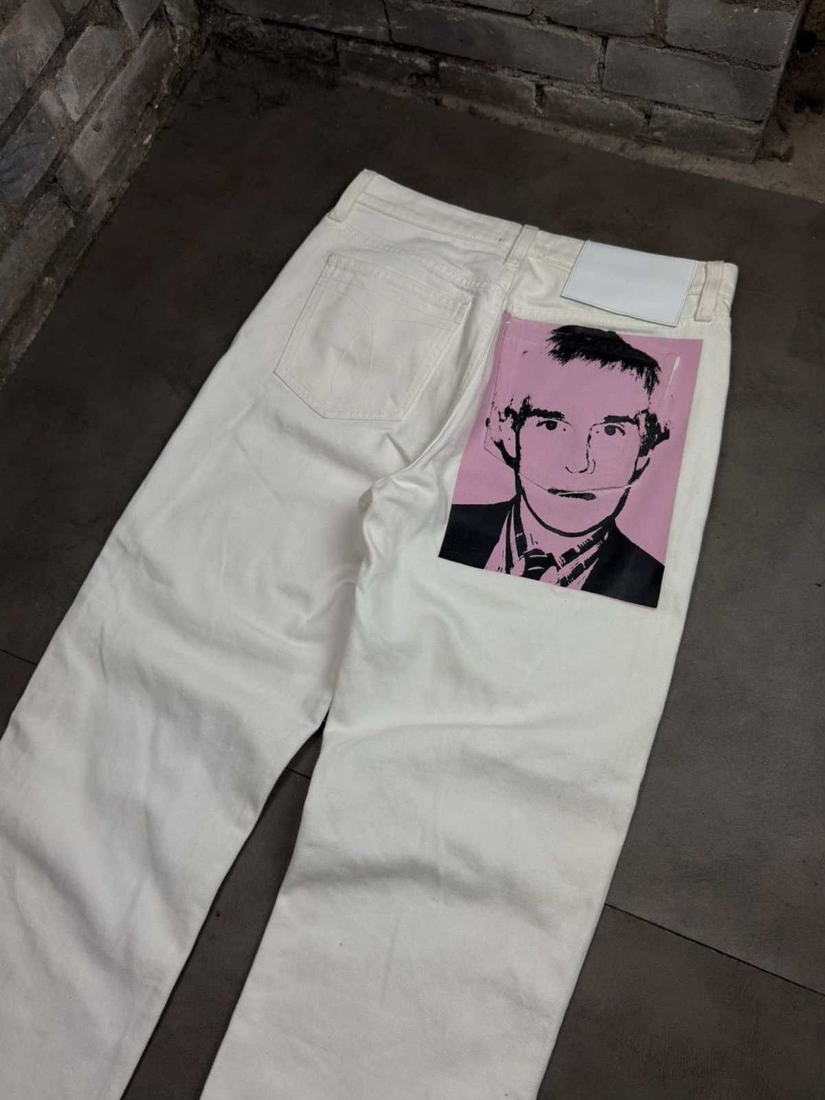 Raf Simons Calvin Klein x Andy Warhol x Raf Simons white pink jeans Size US 30 / EU 46 - 5 Thumbnail