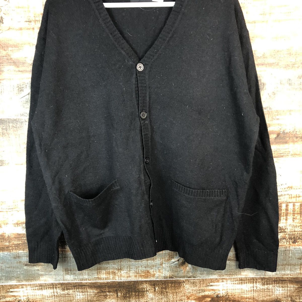 Homespun Knitwear × Japanese Brand Ancestress Black Cardigan Knitwear #A1372 Size US L / EU 52-54 / 3 - 6 Thumbnail