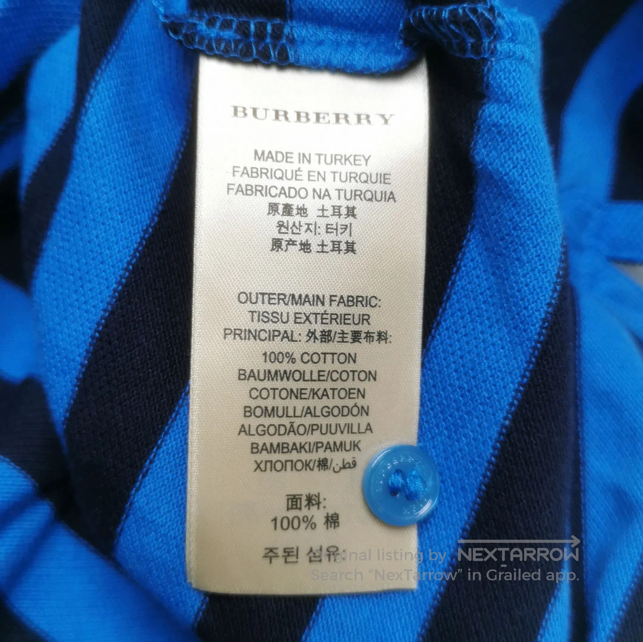 Burberry Brit Striped Cotton Polo Shirt .