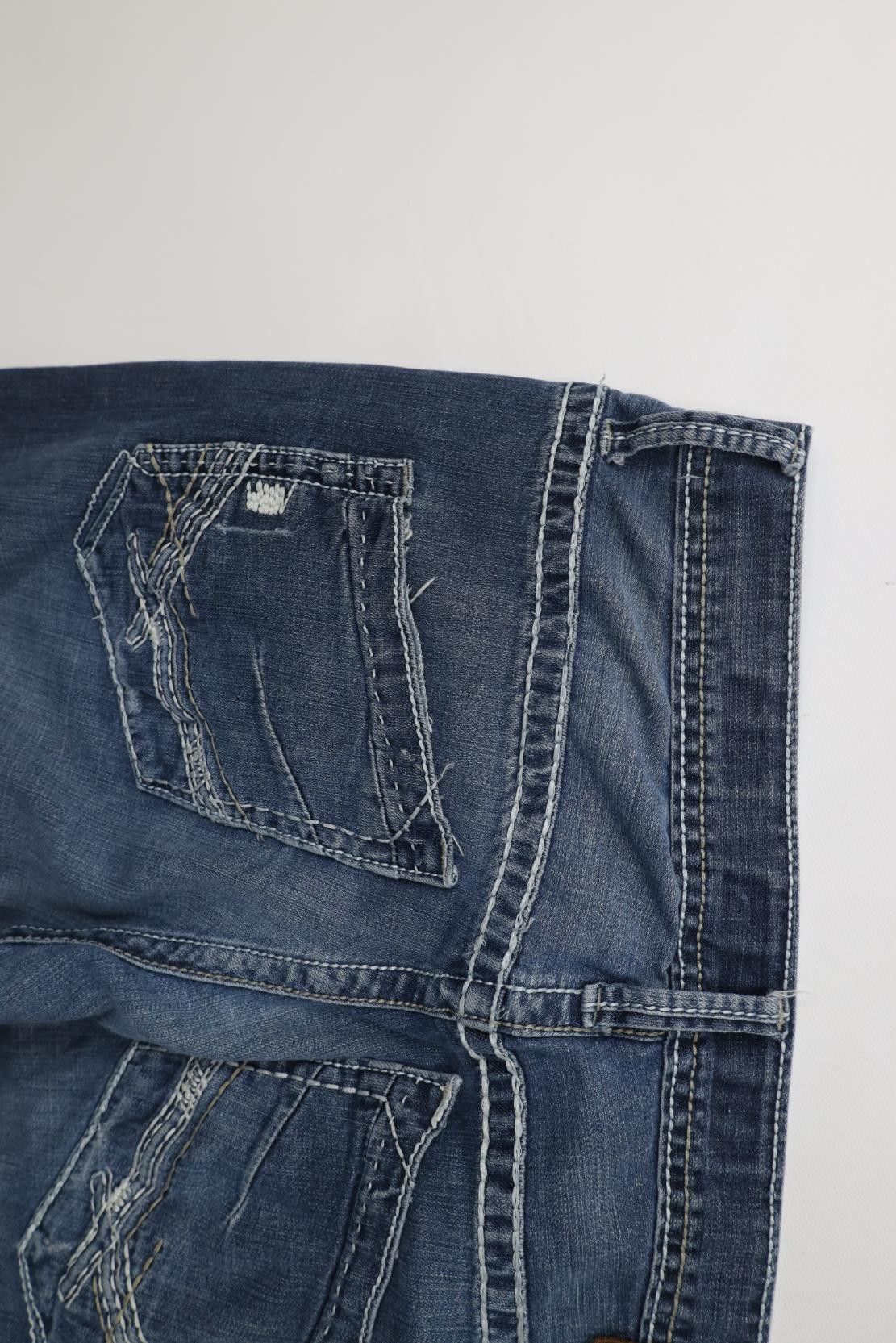 Vintage Buckle BKE Thick Stitch Stretch Carter Bootcut Jeans Blue Size US 33 - 16 Thumbnail