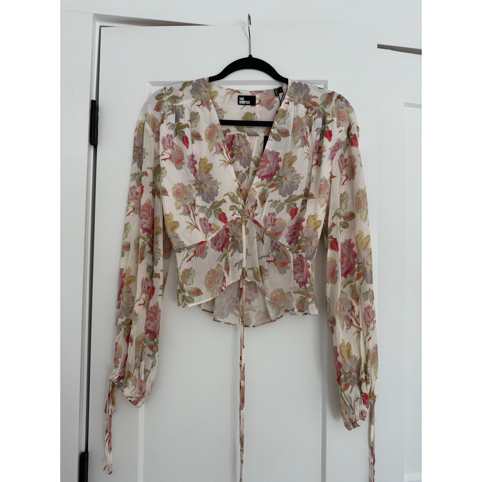 The Kooples $395 New The Kooples English Roses Silk Top - Small (1) Size S / US 4 / IT 40 - 5 Thumbnail