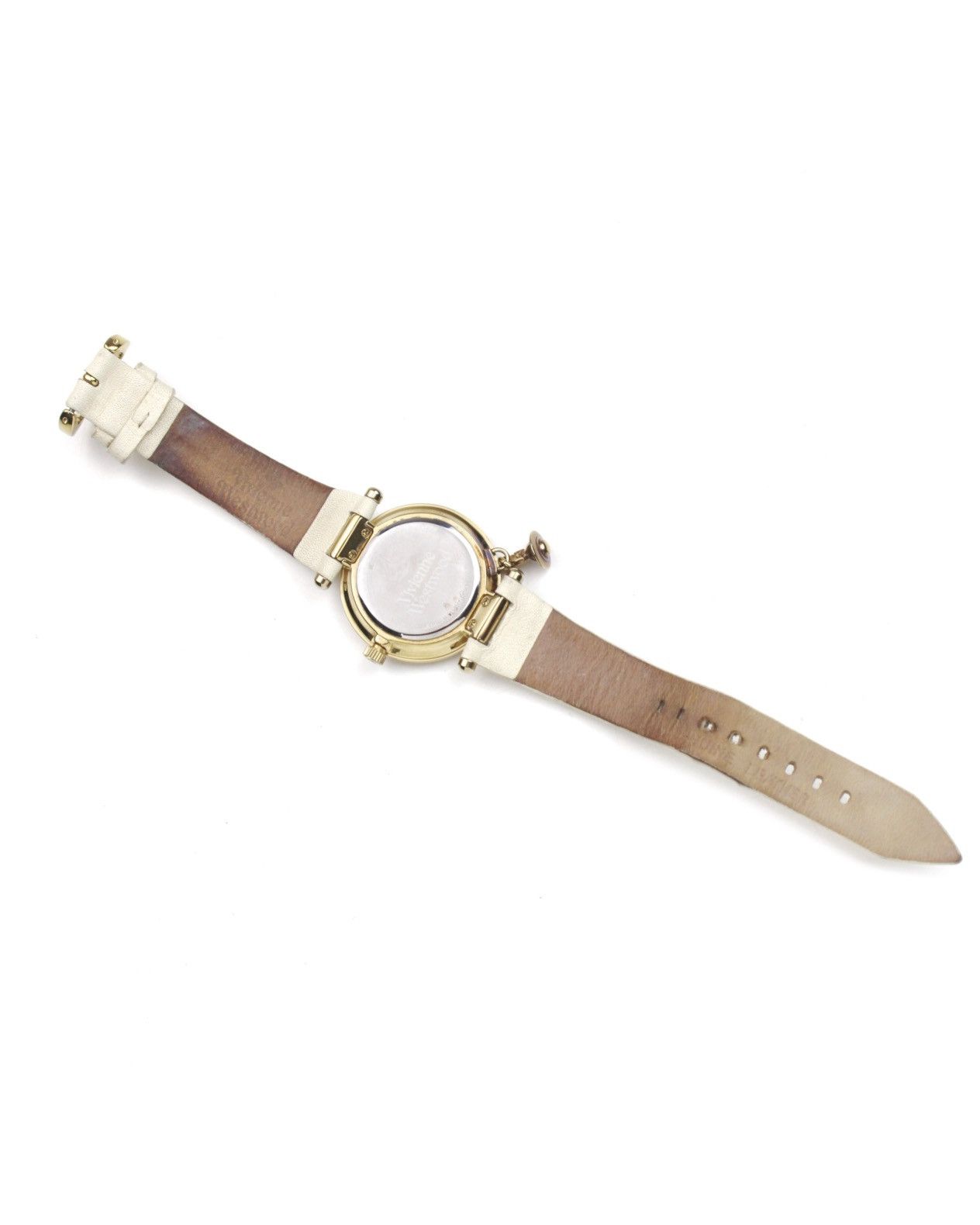 Vivienne Westwood VIVIENNE WESTWOOD ORB II CHARM WATCH – WHITE EMBOSSED STRAP Size ONE SIZE - 6 Thumbnail