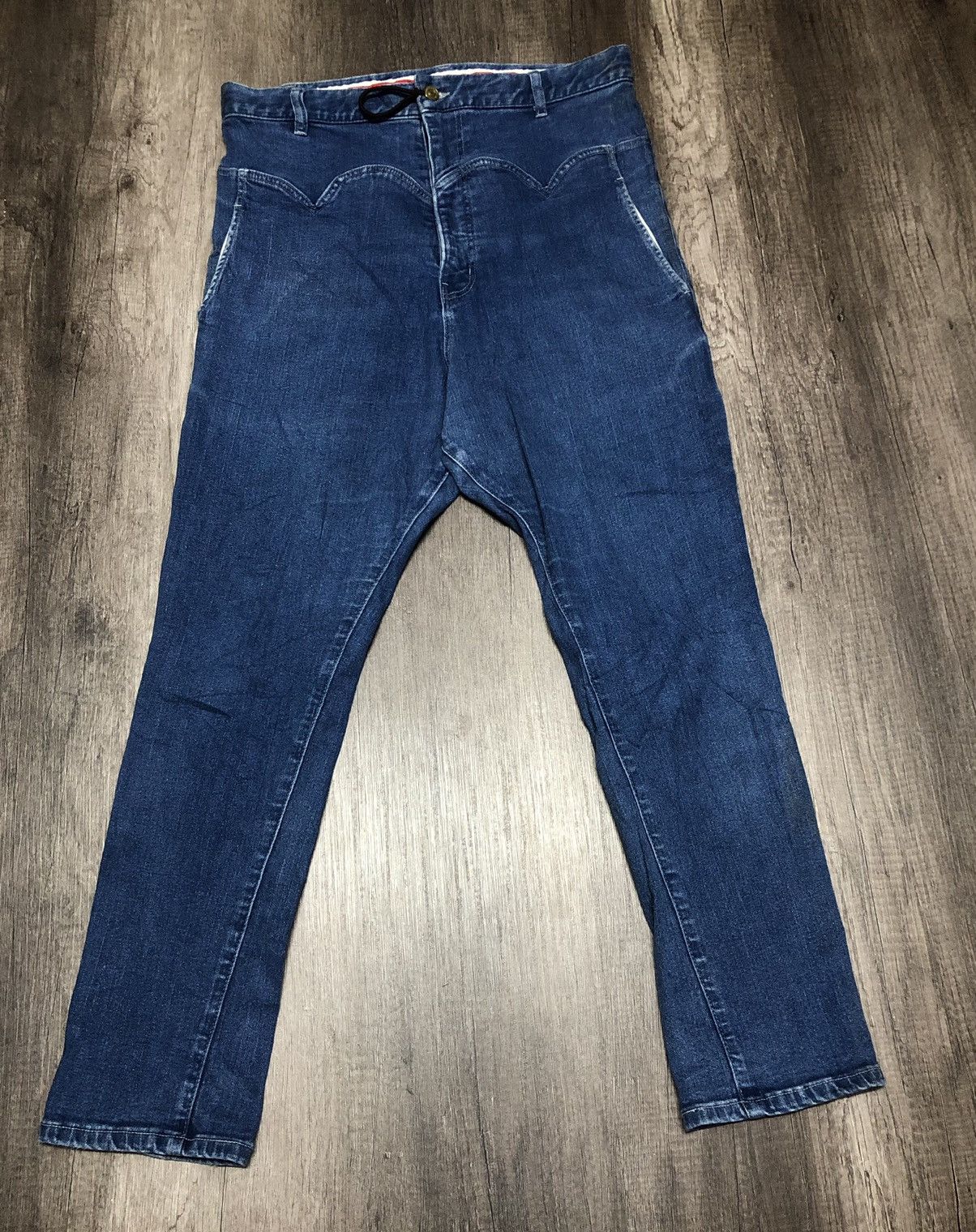 Issey Miyake × Vintage × mercibeaucoup Vintage Mercibeaucoup Issey Miyake Jeans Size 33" - 4 Thumbnail