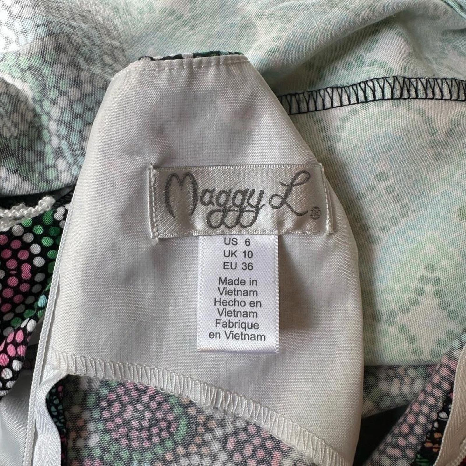 Designer Maggy London Summer Sleeveless Dress | Women’s Size 6 Size M / US 6-8 / IT 42-44 - 4 Thumbnail