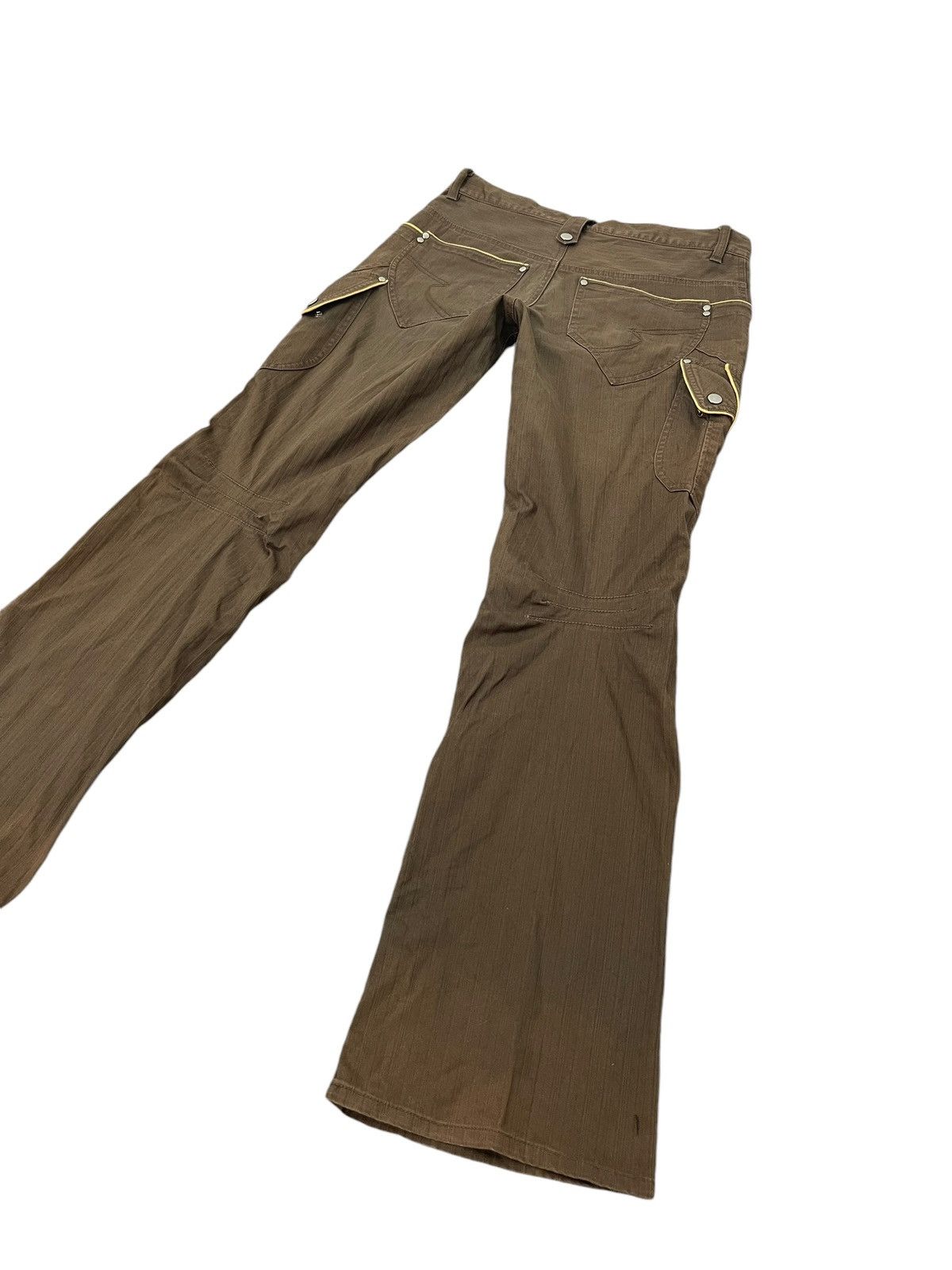 Le Grande Bleu (L.G.B.) Flare Cargo Semantic Design Faded Herringbones 1🟦4 Size US 31 - 3 Thumbnail