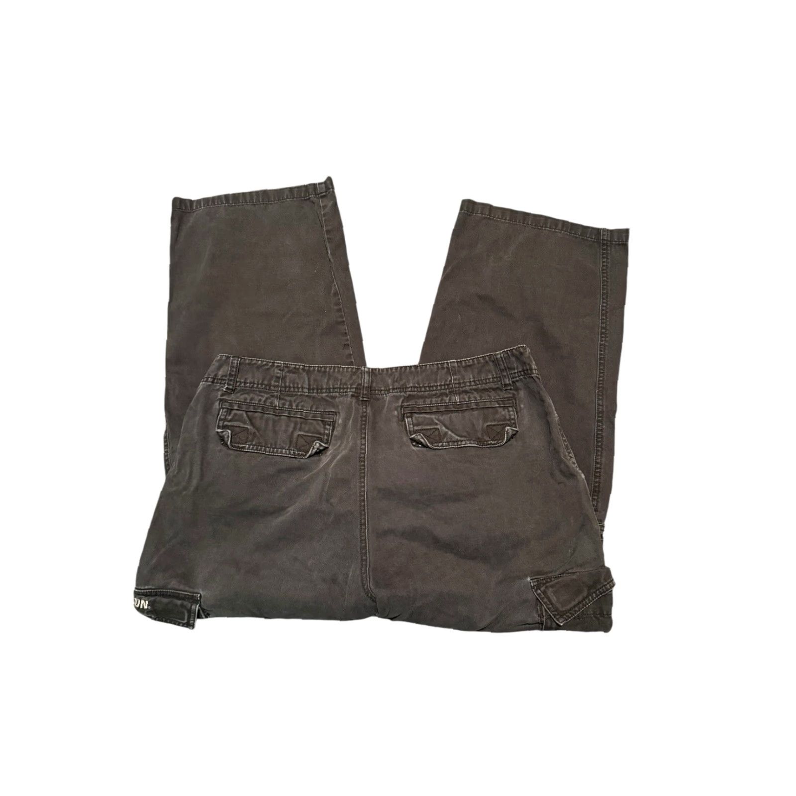 Harley Davidson Harley Davidson Mens Black Cargo Riding Pants Baggy Skater Y2K Biker 36x36 Mens 36 Inseam Wide-Leg Casual Cargo Pants Size US 36 / EU 52 - 6 Thumbnail