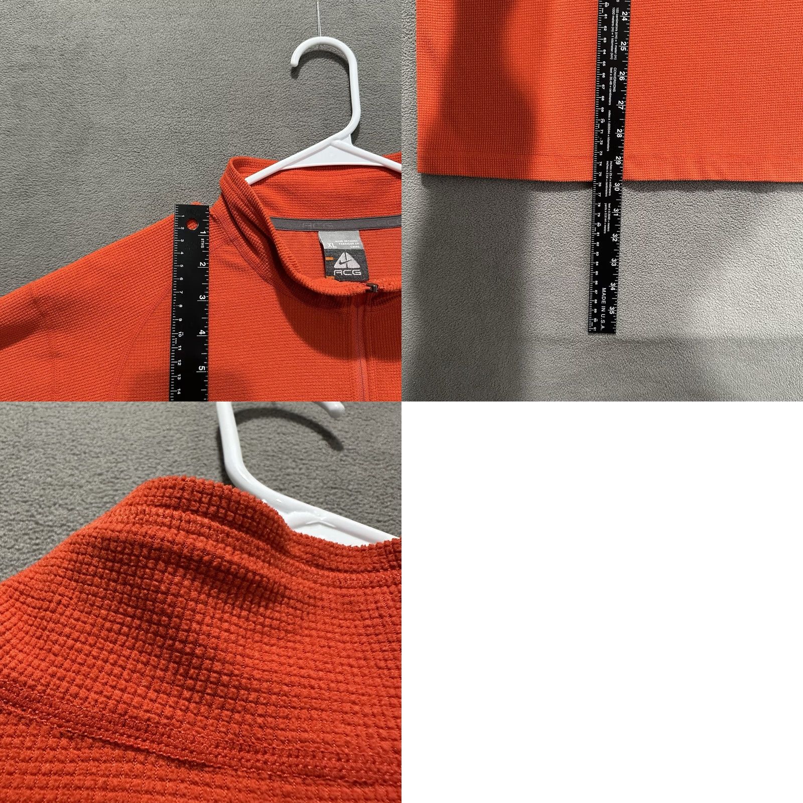 Nike Nike ACG Pullover Mens XL Orange Quarter Zip Thermal Long Sleeve Base Layer EUC Size US XL / EU 56 / 4 - 8 Thumbnail