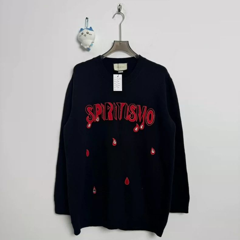 Gucci Gucci Rhinestone letter embroidery sweater 2501-Nextarrow Size US XXL / EU 58 / 5 - 1 Thumbnail