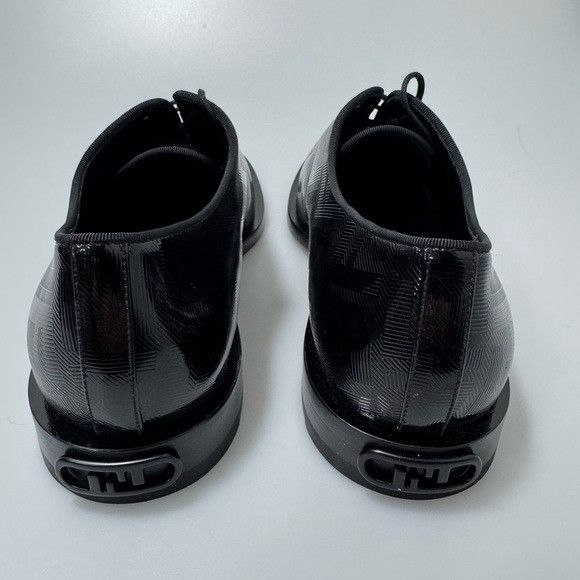 Fendi Fendi FF Vernice Chain Link Lace-Up Oxfords Black Men’s Size Size US 7 / EU 40 - 4 Thumbnail
