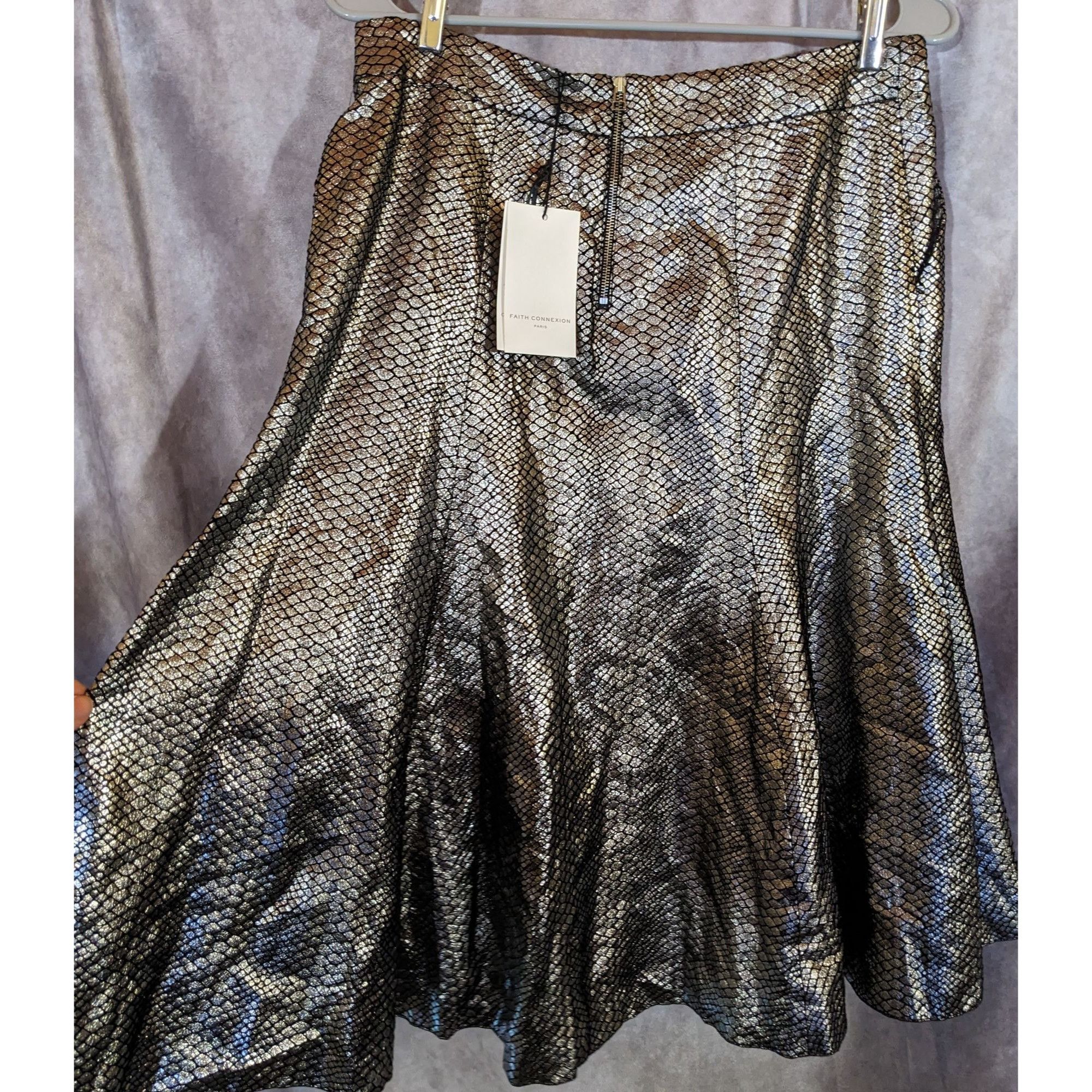 Faith Connexion Faith Connexion Paris Runway Collection Python Print Metalli Size 30" / US 8 / IT 44 - 2 Thumbnail